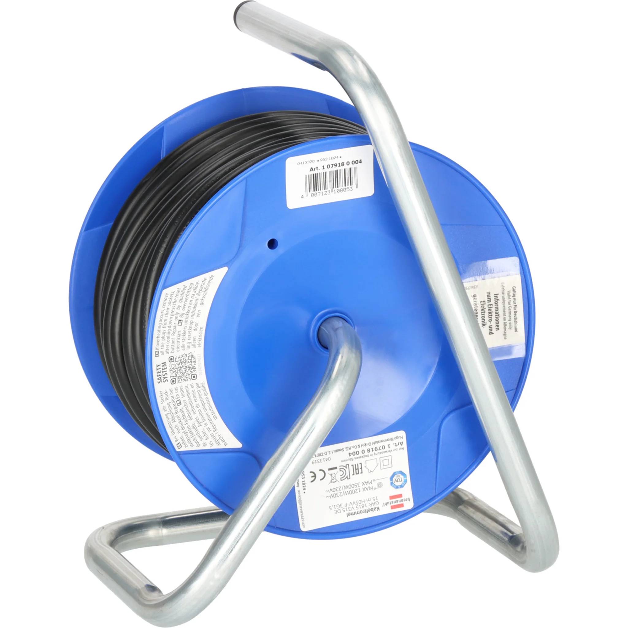 Brennenstuhl Garant Kompakt, IP20, Industrie/Baustellen-Kabeltrommel, Rolle mit 15m, 1 Stk.
