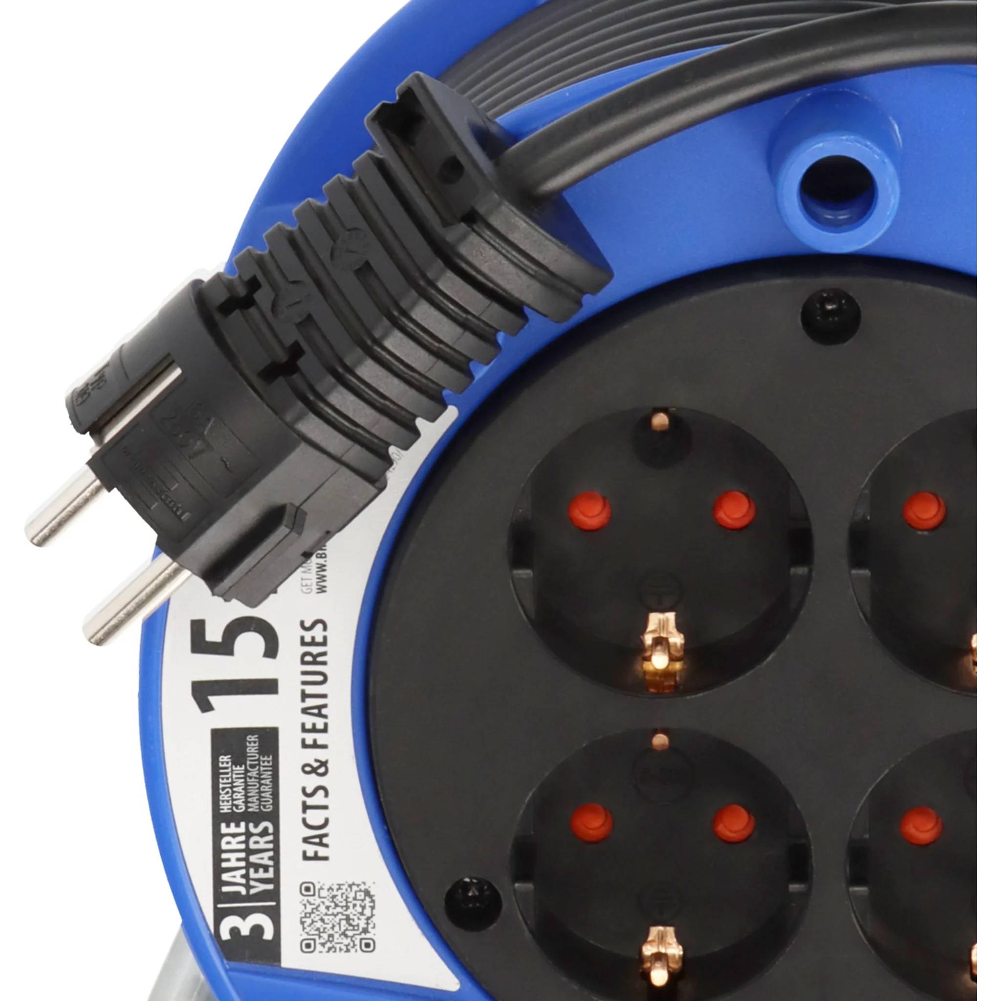 Brennenstuhl Garant Kompakt, IP20, Industrie/Baustellen-Kabeltrommel, Rolle mit 15m, 1 Stk.