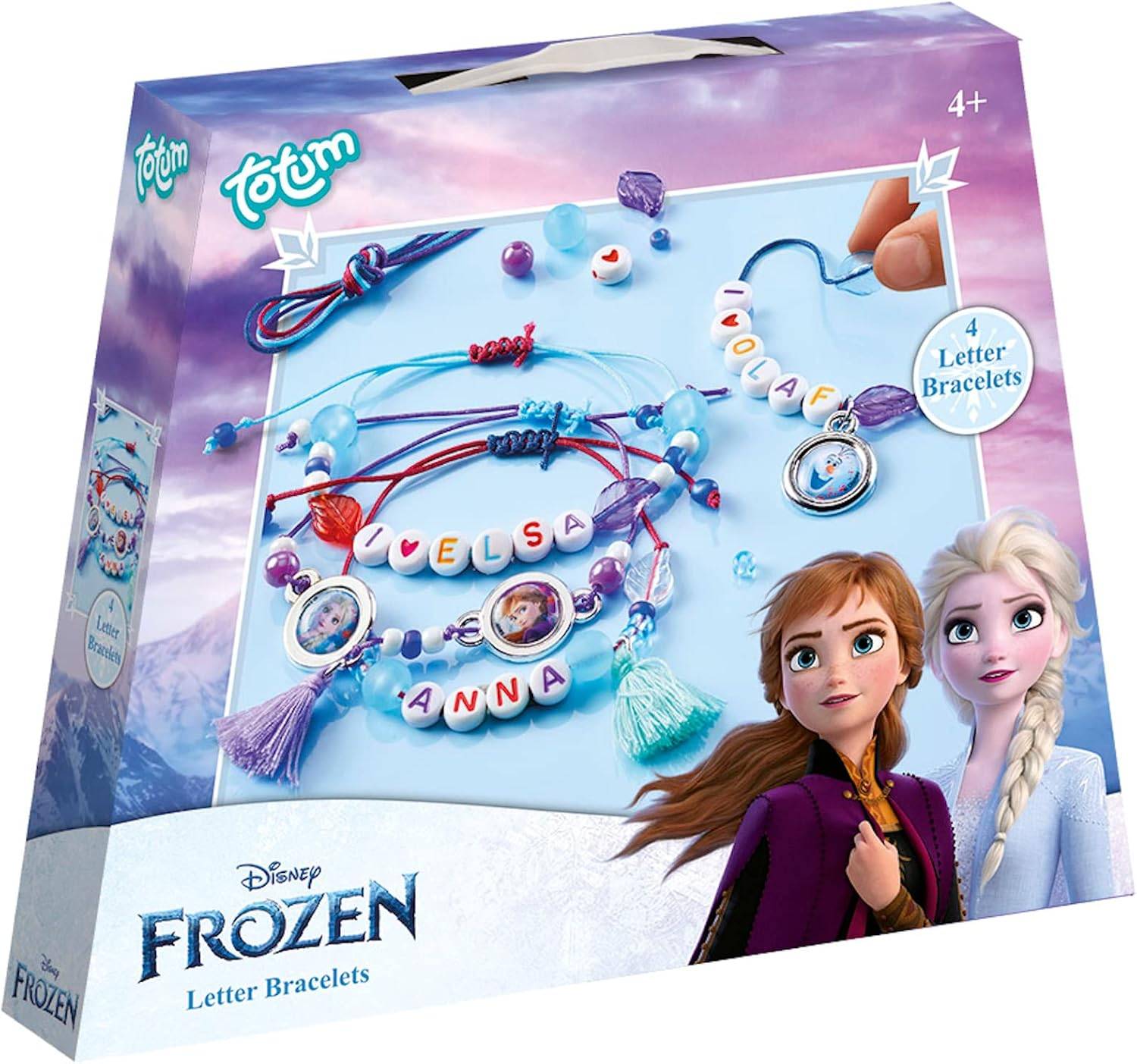 Totum Schmuckbastelset Buchstaben Armbänder Motiv von Anna Elsa & Olaf 4+ 681460