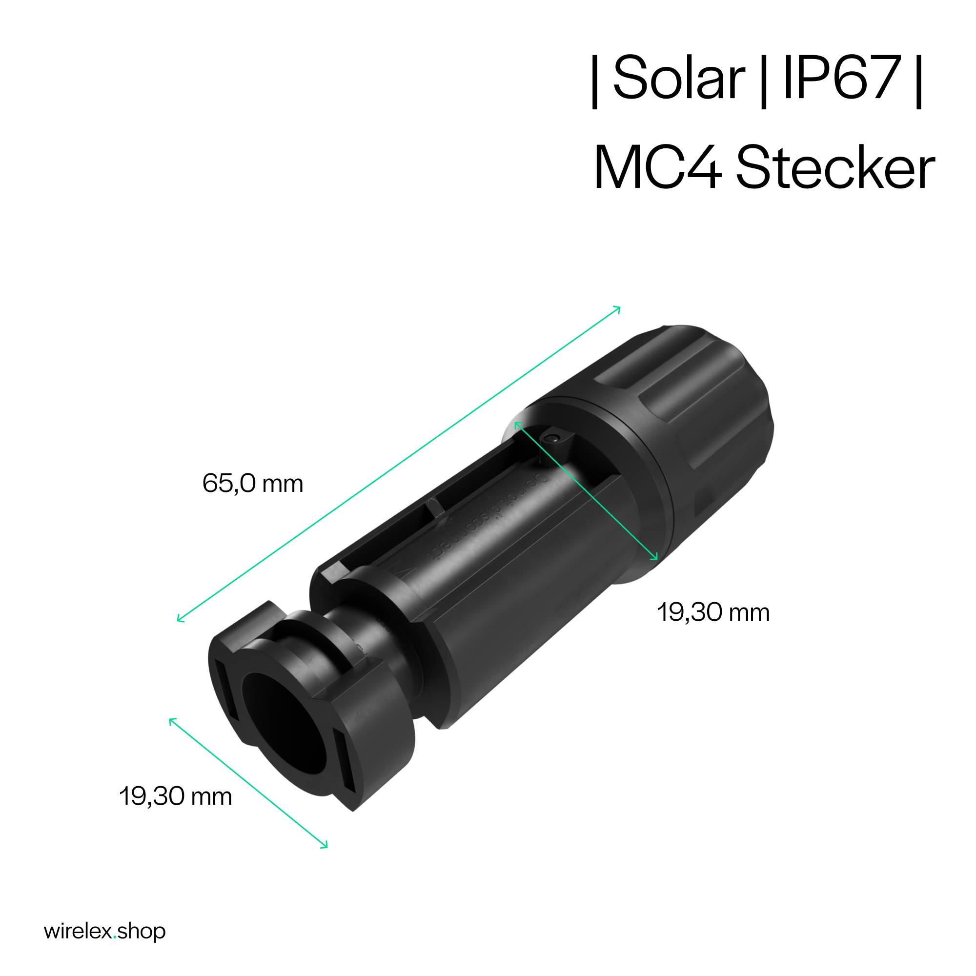 MC4 Stecker 2.5-6mm², IP67, 1500V
