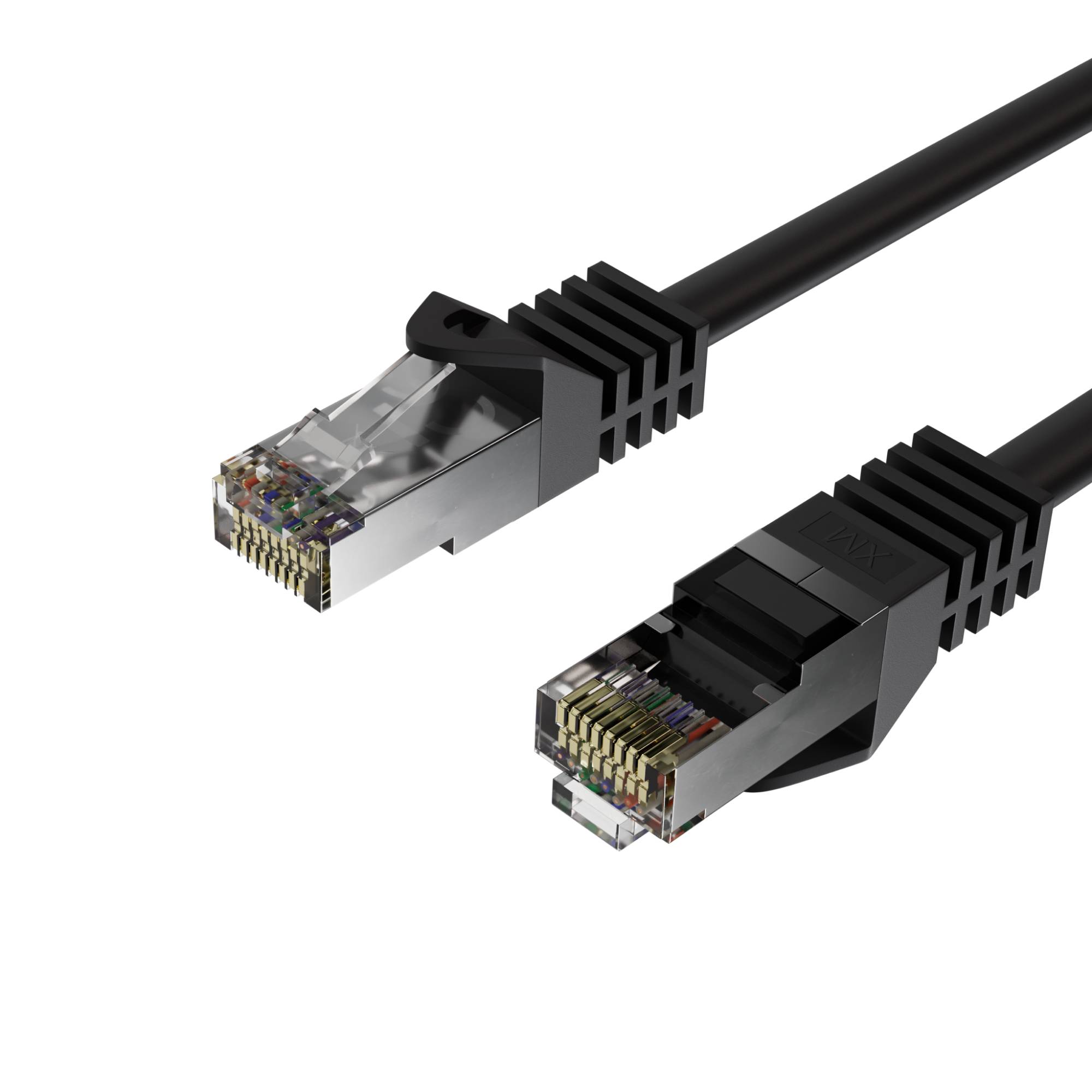 Flexline RJ45 Netzwerkkabel, Cat. 7, S/FTP, PUR, schleppkettentauglich, schwarz 20,00m