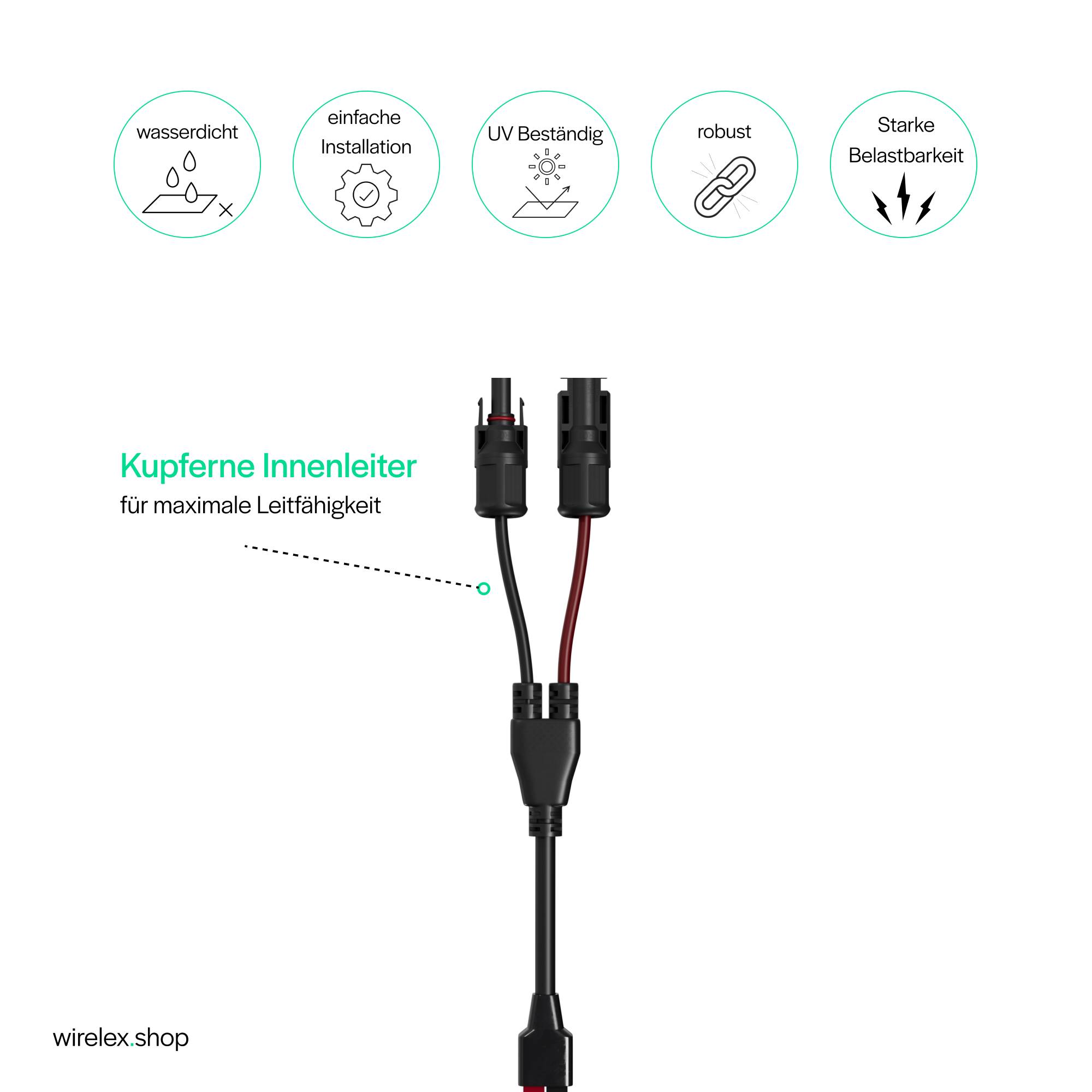 PV PowerStation-Einspeisekabel, MC4-Anderson, 3m