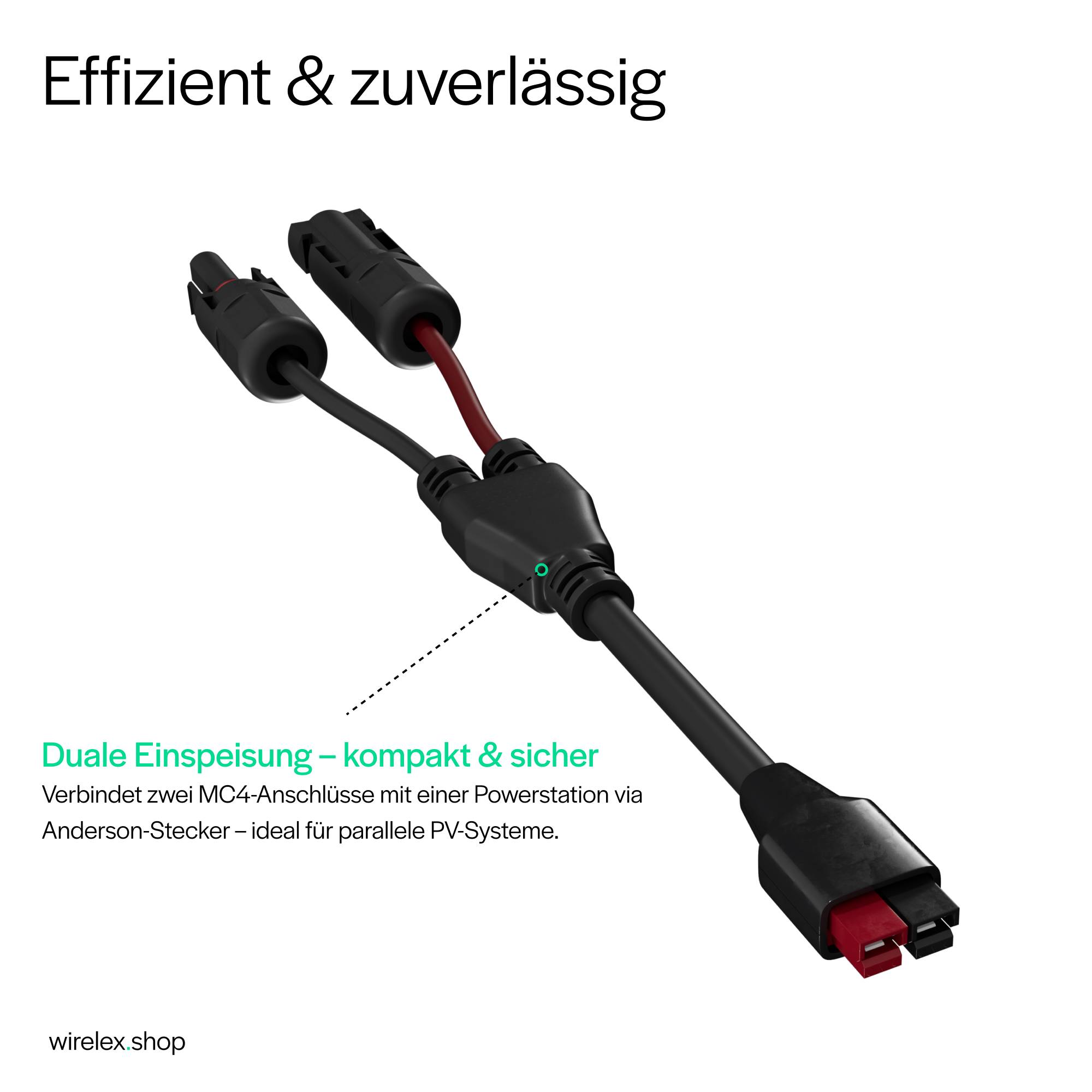 PV PowerStation-Einspeisekabel, MC4-Anderson, 3m