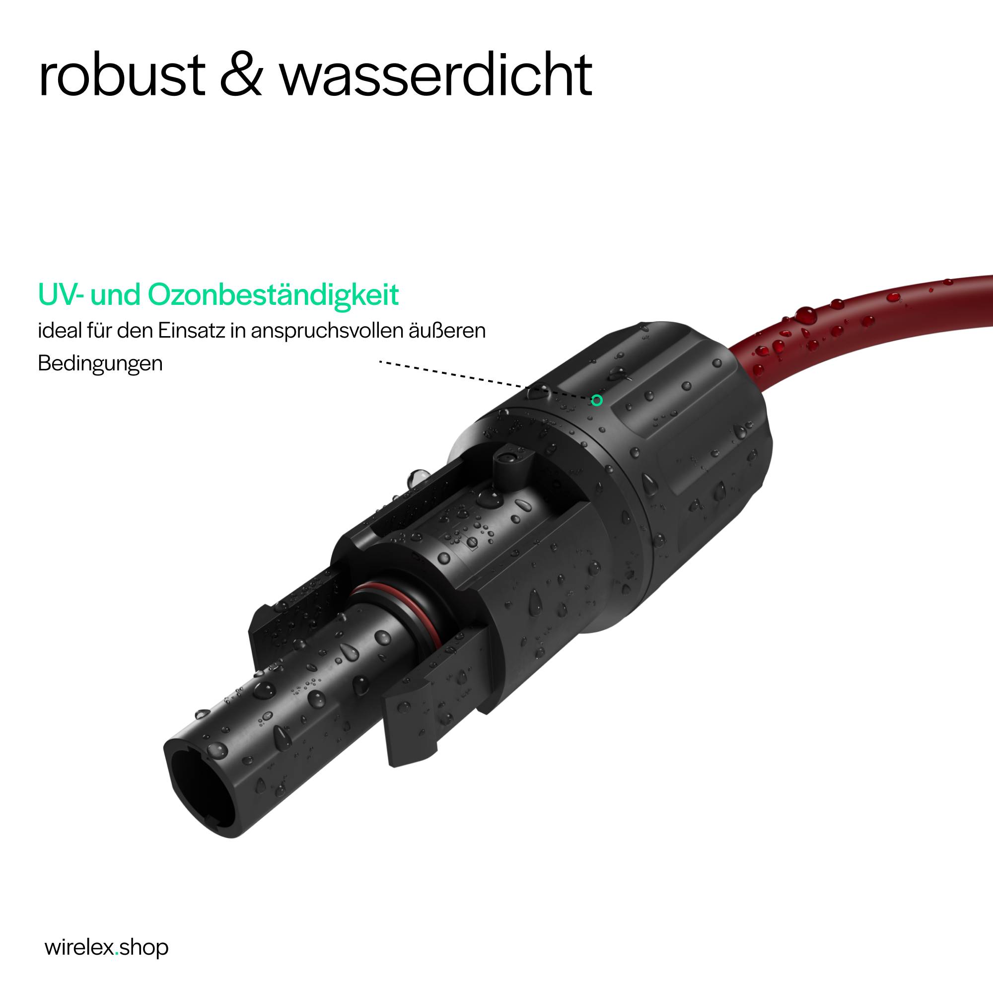 MC4 Verlängerung, 4mm², 2er Set rot/schwarz, 7,5m