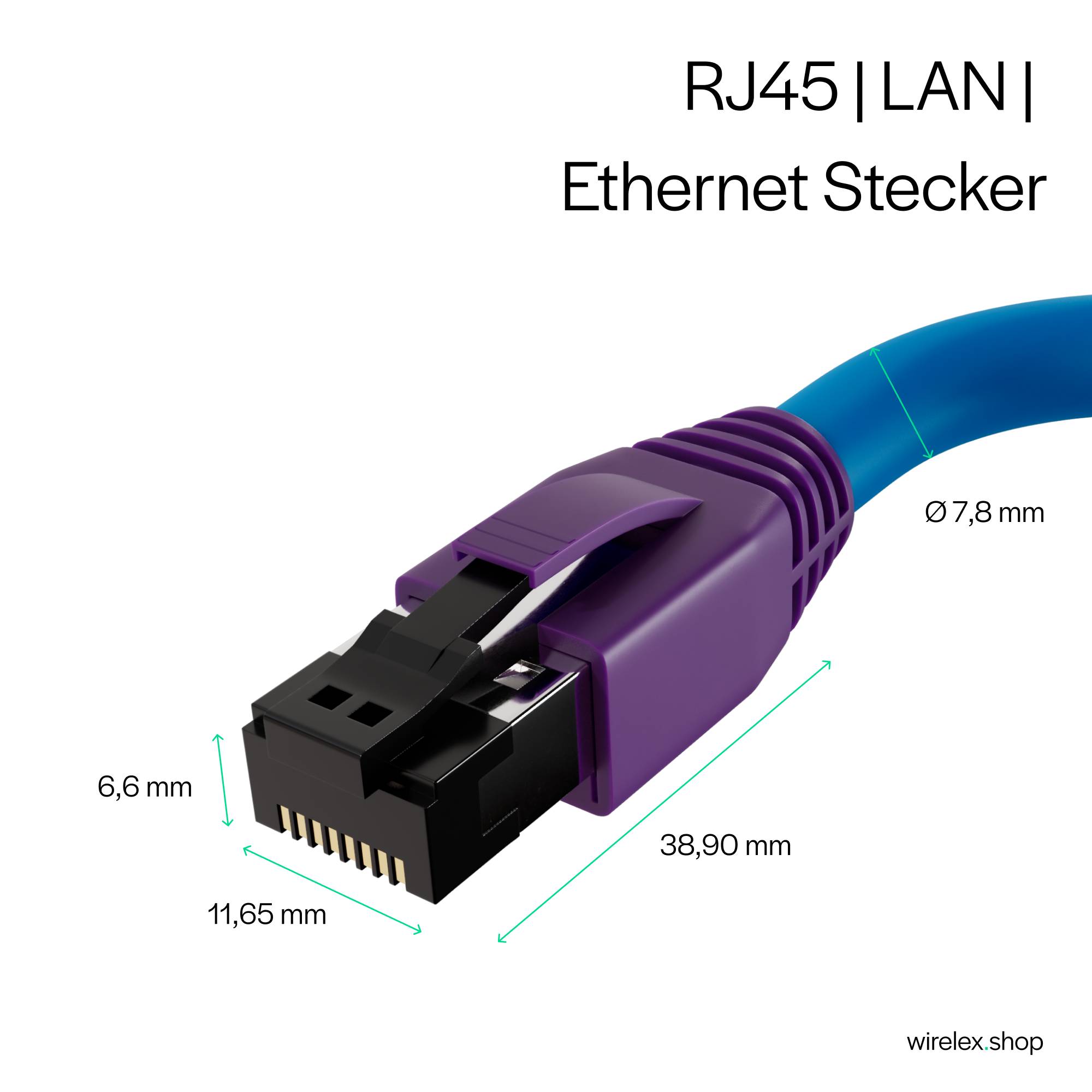 Patchkabel cat. 8.1-Rohkabel S/FTP PIMF Halogenfrei blau 20,0m