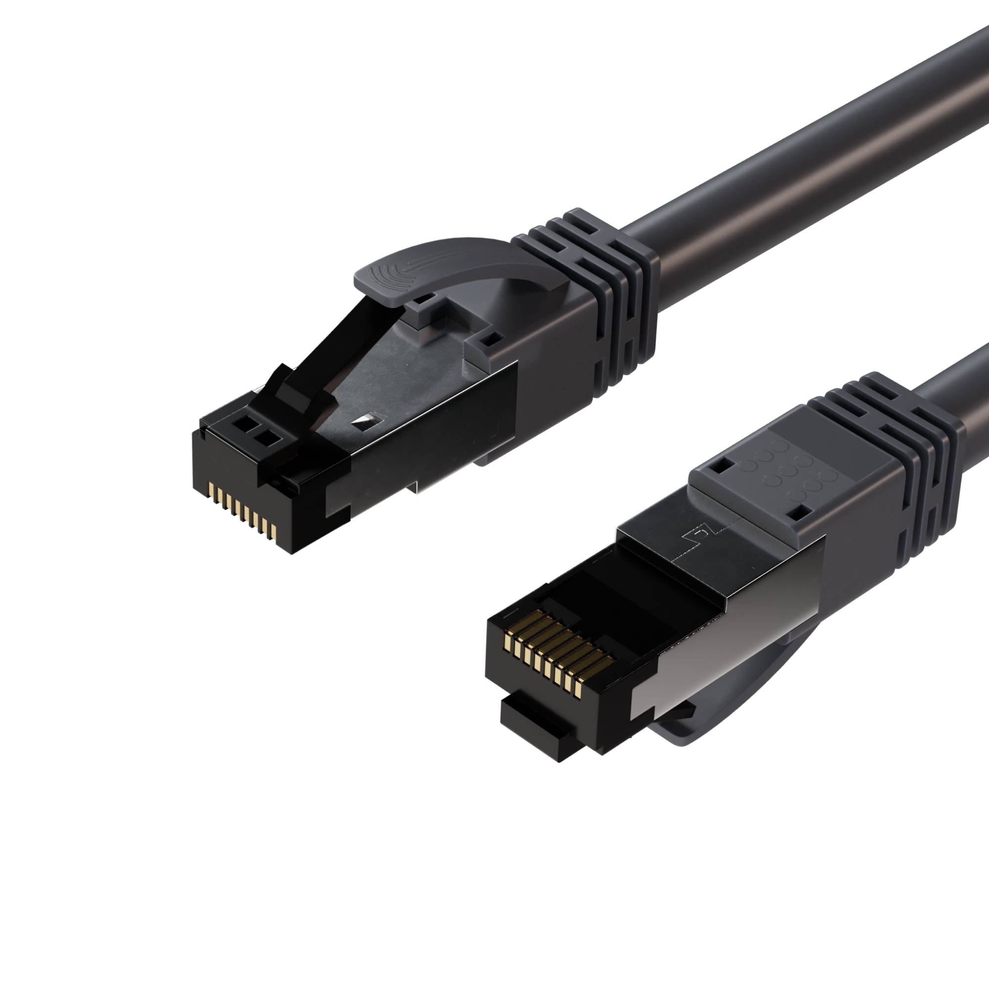 Netzwerkkabel RJ45 Cat. 6A Armored (Trittfest), U/FTP, grau 25,00m