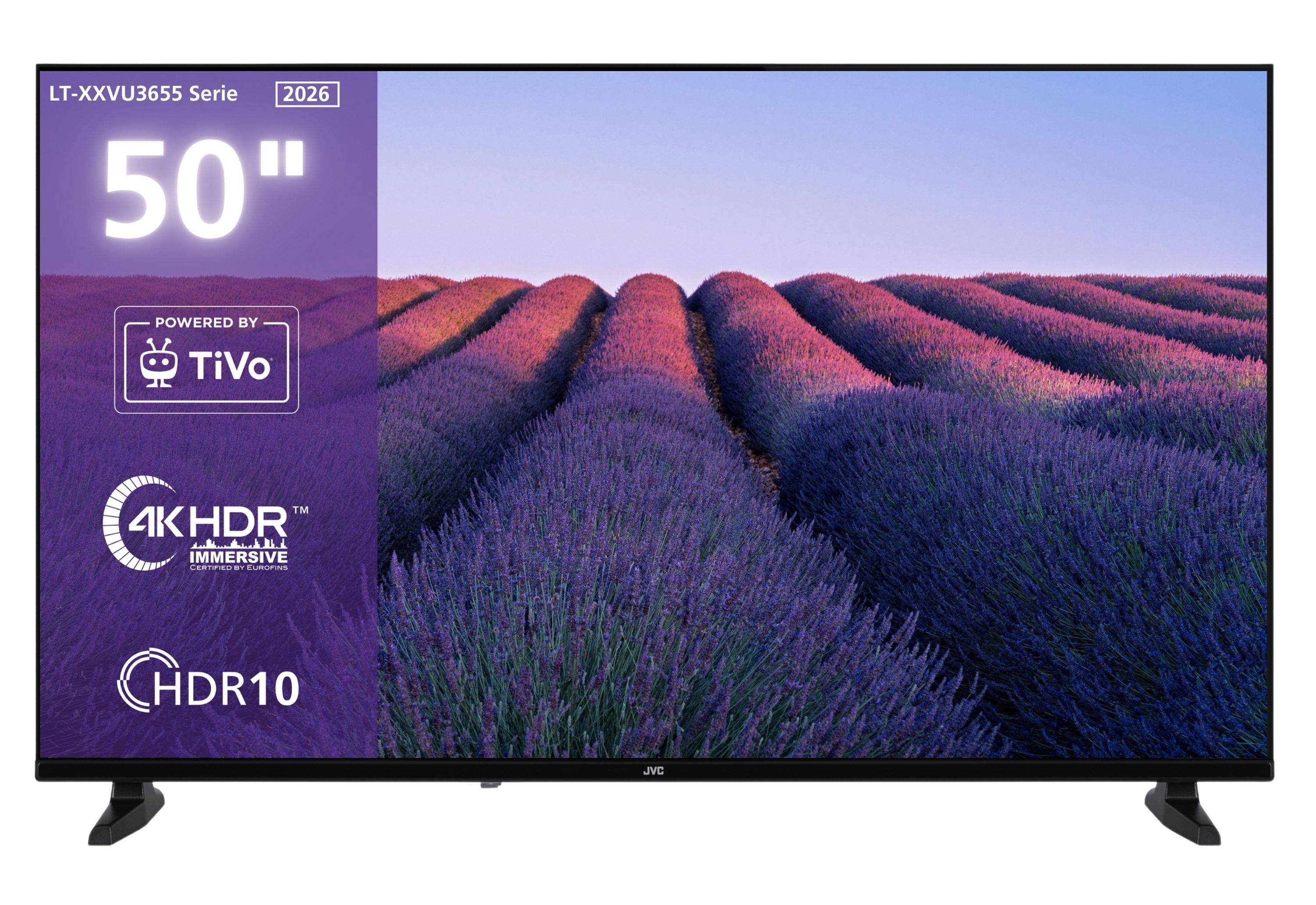 JVC LT-50VU3655 50 Zoll Fernseher 4K UHD Smart TV by TiVo mit HDR, Triple-Tuner, LED TV (2026)