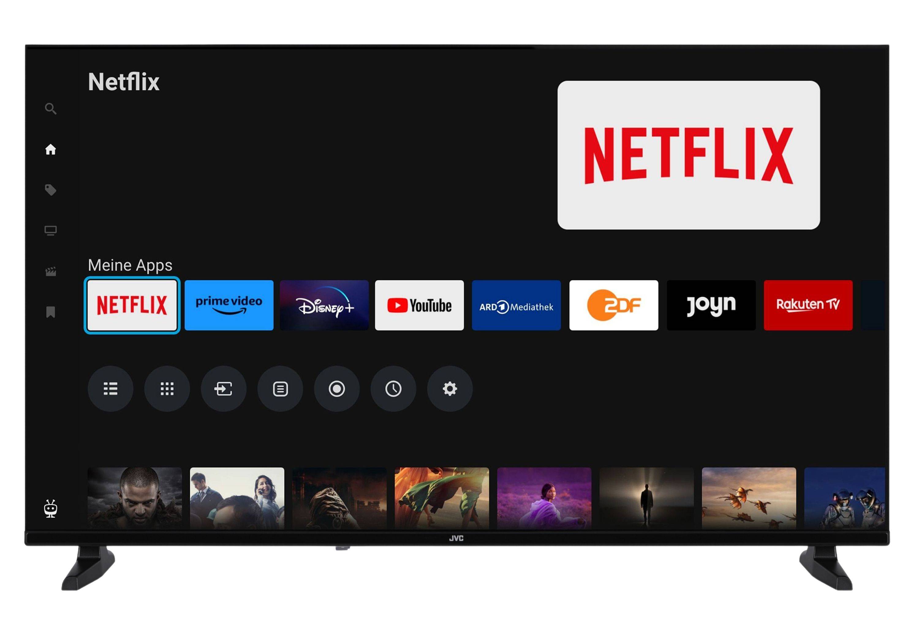 JVC LT-55VU3655 55 Zoll Fernseher 4K UHD Smart TV by TiVo mit HDR, Triple-Tuner, LED TV (2026)