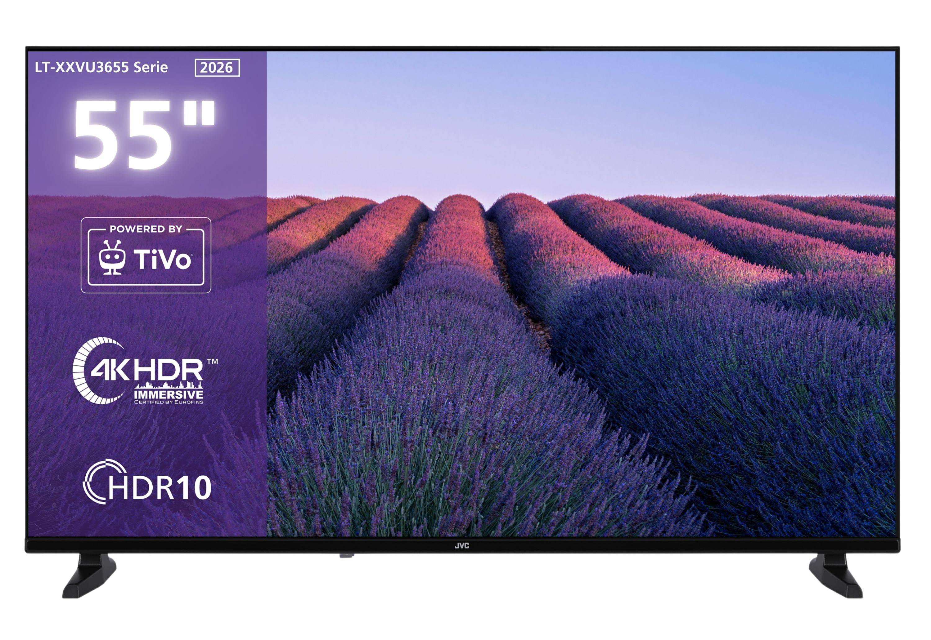 JVC LT-55VU3655 55 Zoll Fernseher 4K UHD Smart TV by TiVo mit HDR, Triple-Tuner, LED TV (2026)