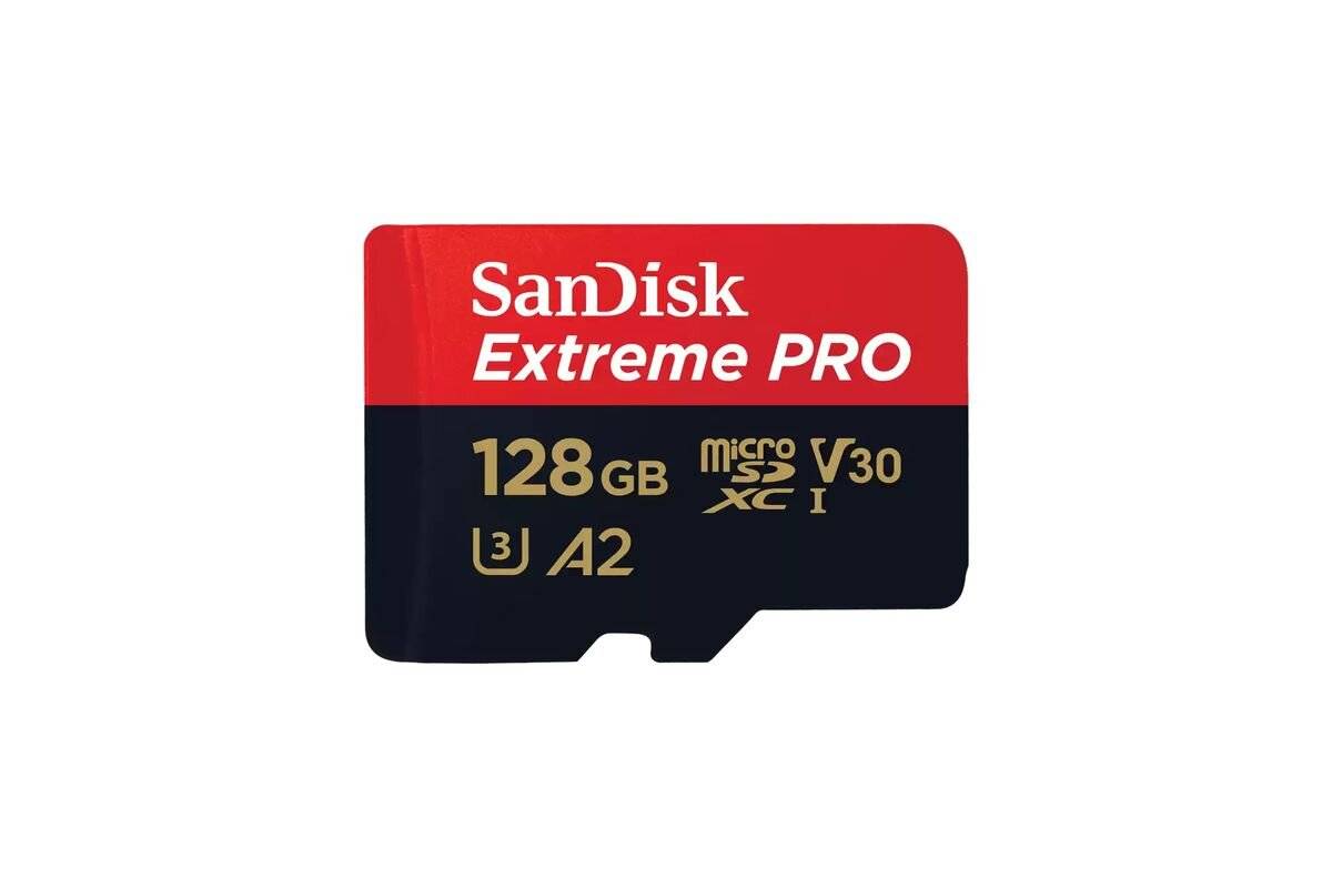 Extreme PRO 128 GB microSDXC (UHS-I U3, Class 10, V30, A2)