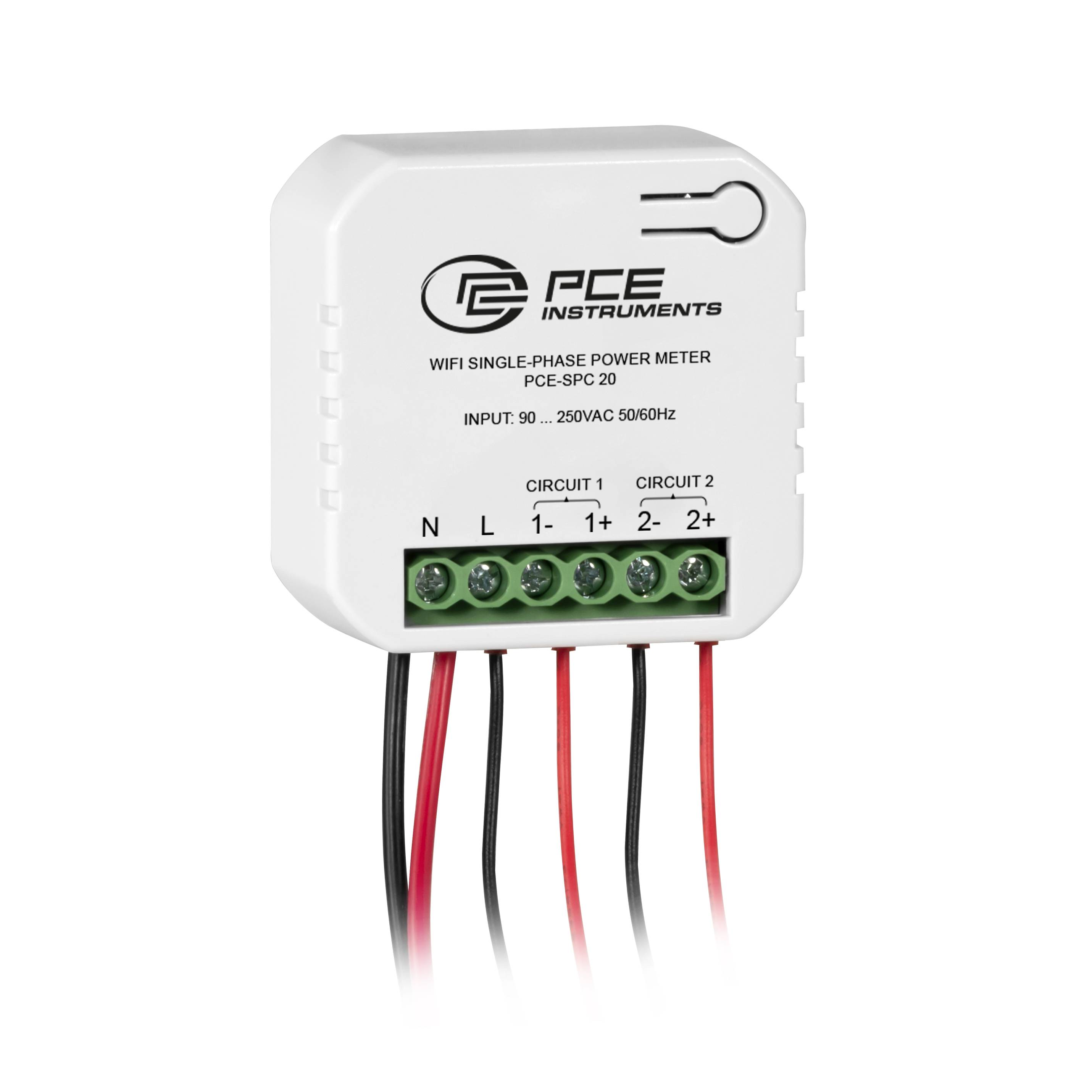 PCE Instruments PCE-SPC 20 |Wechselstrom AC 0 … 20 A Auflösung 0,001 A |A2-Kanal-Messung mit Stromwandler |App-Steuerung