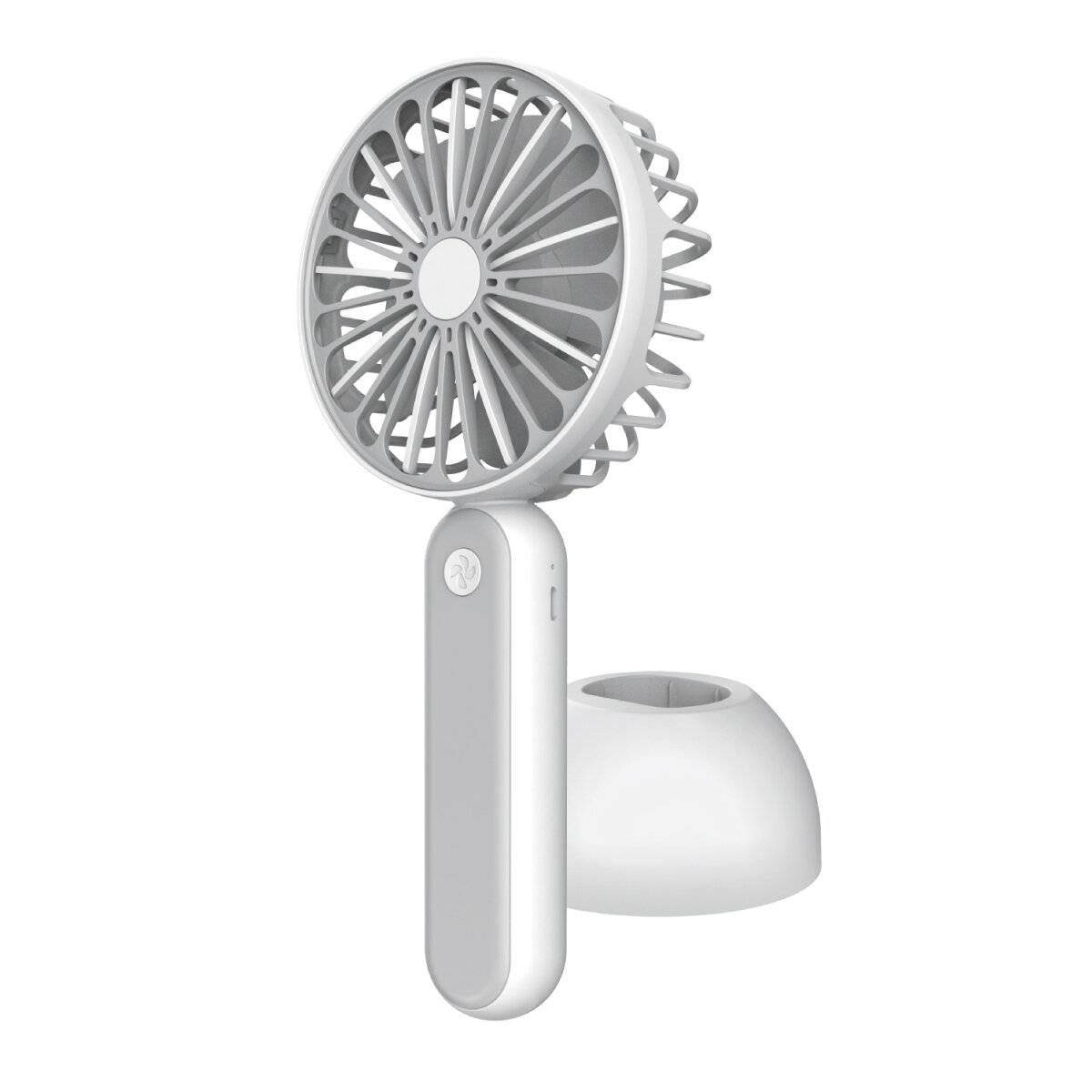 Platinet Akku Tischventilator 1200 mAh 3W 3 Stufen Weiß Grau