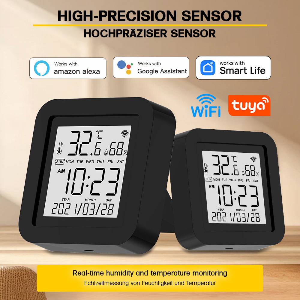 Offgridtec Smart WLAN Thermometer & IR Fernbedienung – Tuya Smart Life, App & Sprache