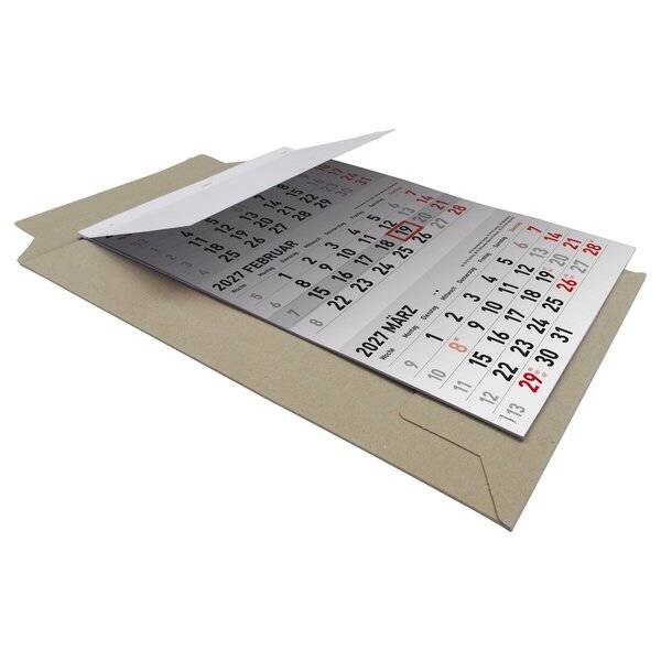 Dreimonatskalender 951 23,7x45cm rot/schwarz 2027