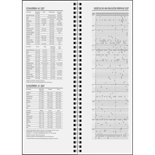 Vormerkbuch 718 10,5x29,7cm 1 Woche/1 Seite Recycling 2027