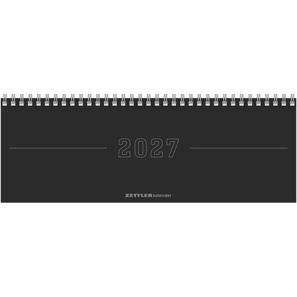 Tischquerkalender 114 Papyrus 29,7x10,5cm 1 Woche/2 Seiten grau 2027