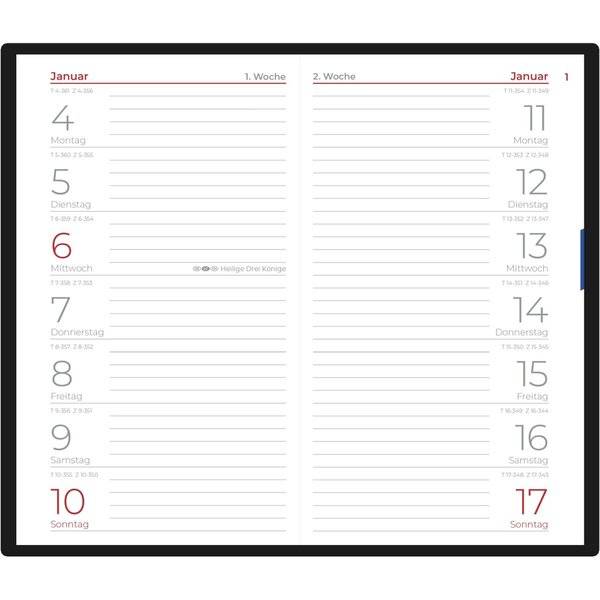 Ersatzeinlage 540 für Taschenkalender 8,8x15,2cm 1 Woche/1 Seite 2027