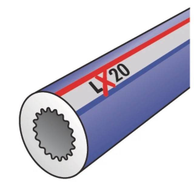 KE Kelit Isolierschlauch LEXEL LX20, 20mm Dämmstärke, Ø50mm Innendurchmesser, PE-Schaum, Bund mit 2m, 1 Stk.