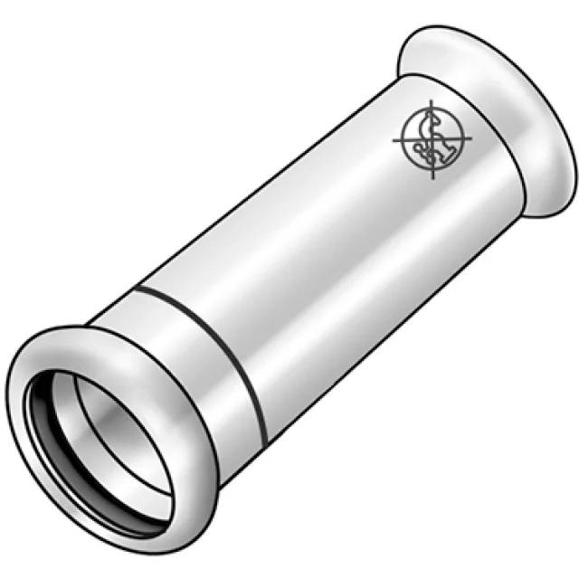 KE Kelit Industrie Edelstahl Press-Überschubkupplung, 42mm, NPI415, Pressmuffe, M-Kontur, Edelstahl 1.4301, 1 Stk.