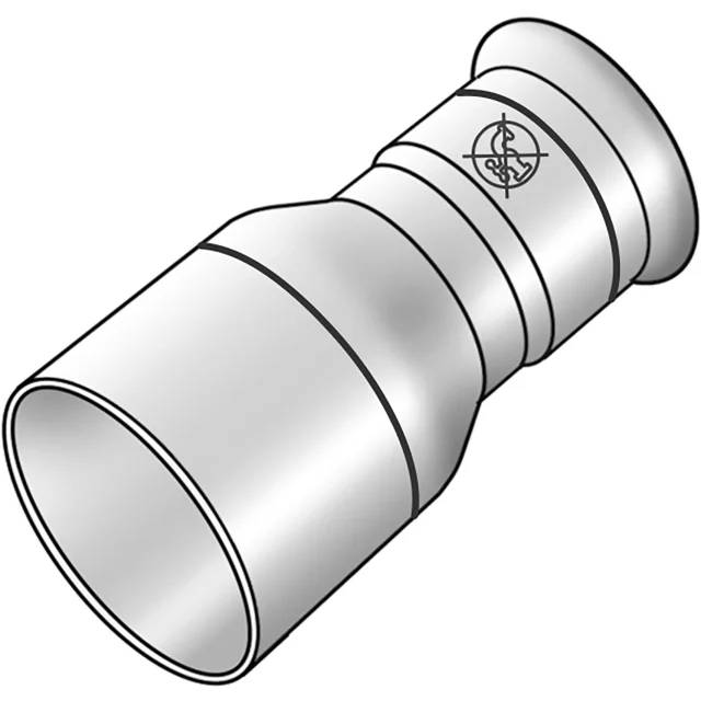KE Kelit Industrie Edelstahl Press-Reduziernippel, 28/22, NPI411, Pressmuffe, Zapfen, M-Kontur, Edelstahl 1.4301, 1 Stk.
