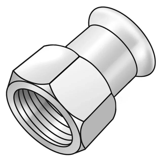 KE Kelit Industrie Edelstahl Press-Übergang, 22x1/2", NPI457, Pressmuffe, Innengewinde, M-Kontur, Edelstahl 1.4301, 1 Stk.