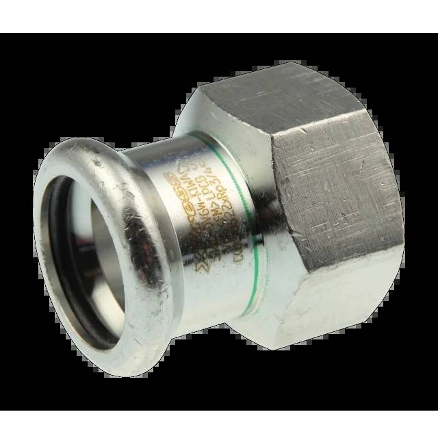 KE Kelit Industrie Edelstahl Press-Übergang, 22x1/2", NPI457, Pressmuffe, Innengewinde, M-Kontur, Edelstahl 1.4301, 1 Stk.