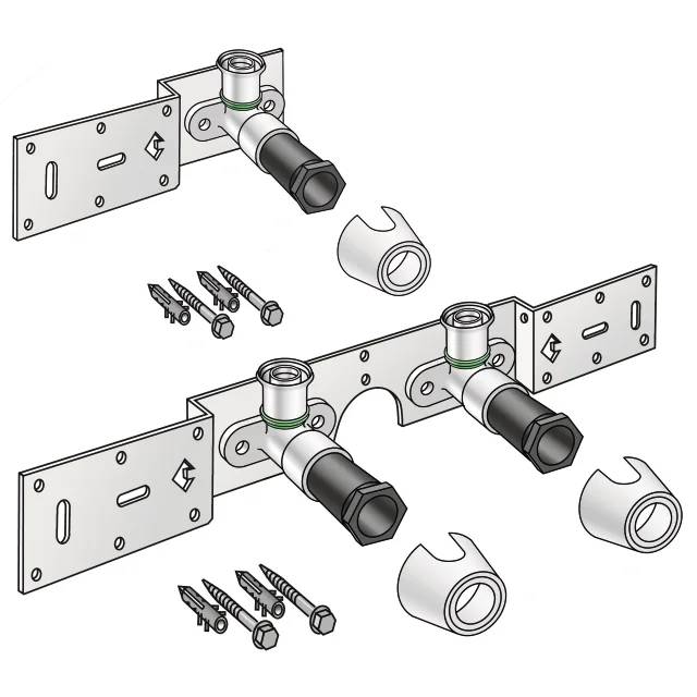 KE Kelit Anschluss-Set STEELOX, SMX485, 20x1/2", Doppelbrücke, 150mm, schallgedämmt, 1 Stk.