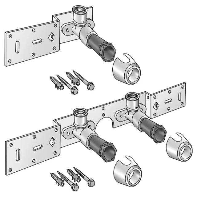 KE Kelit Anschluss-Set STEELOX, SMX485, 20x1/2", Einzelanschluss, schallgedämmt, mit Metallhalterung, 1 Stk.