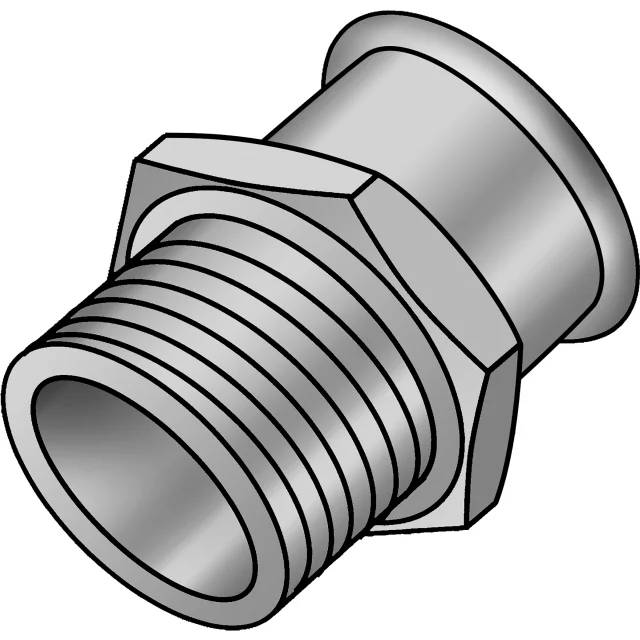 KE Kelit Fixpunktmuffe PEX25, 40mm x 1 1/4", Innen- und Außengewinde, Messing, für PEX15-K, 1 Stk.