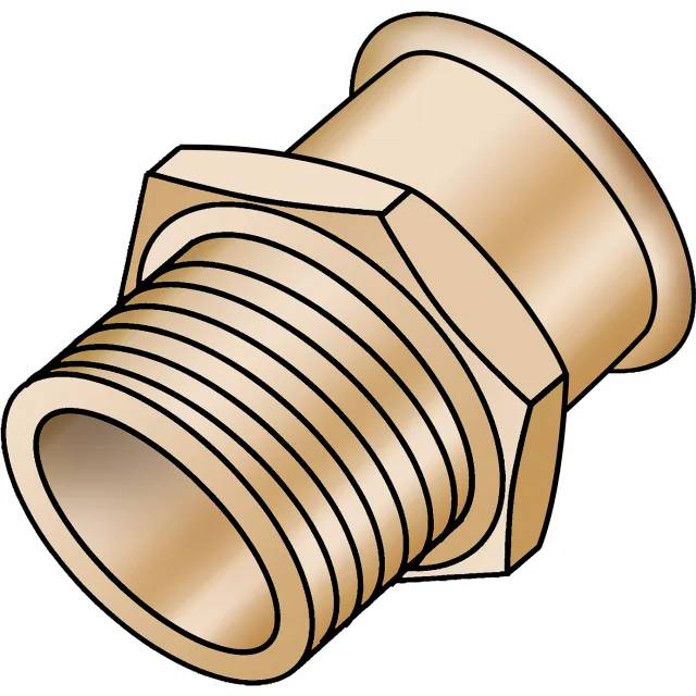 KE Kelit Fixpunktmuffe PEX25, 32mm x 1", Innen- und Außengewinde, Messing, für PEX15-K, 1 Stk.