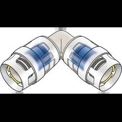 KE Kelit Steck-Winkel KELOX PROTEC CLIX, 90°, 32mm, PPSU, mit Einsteckindikator, Packung mit 4 Stk.