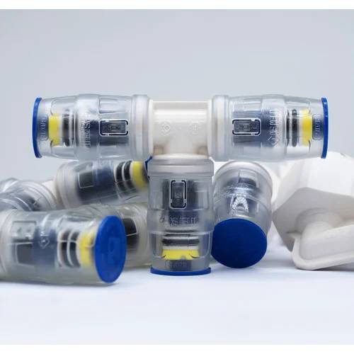 KE Kelit Steck-T-Stück KELOX PROTEC CLIX, 32x32x32mm, PPSU, mit Einsteckindikator, Packung mit 4 Stk.