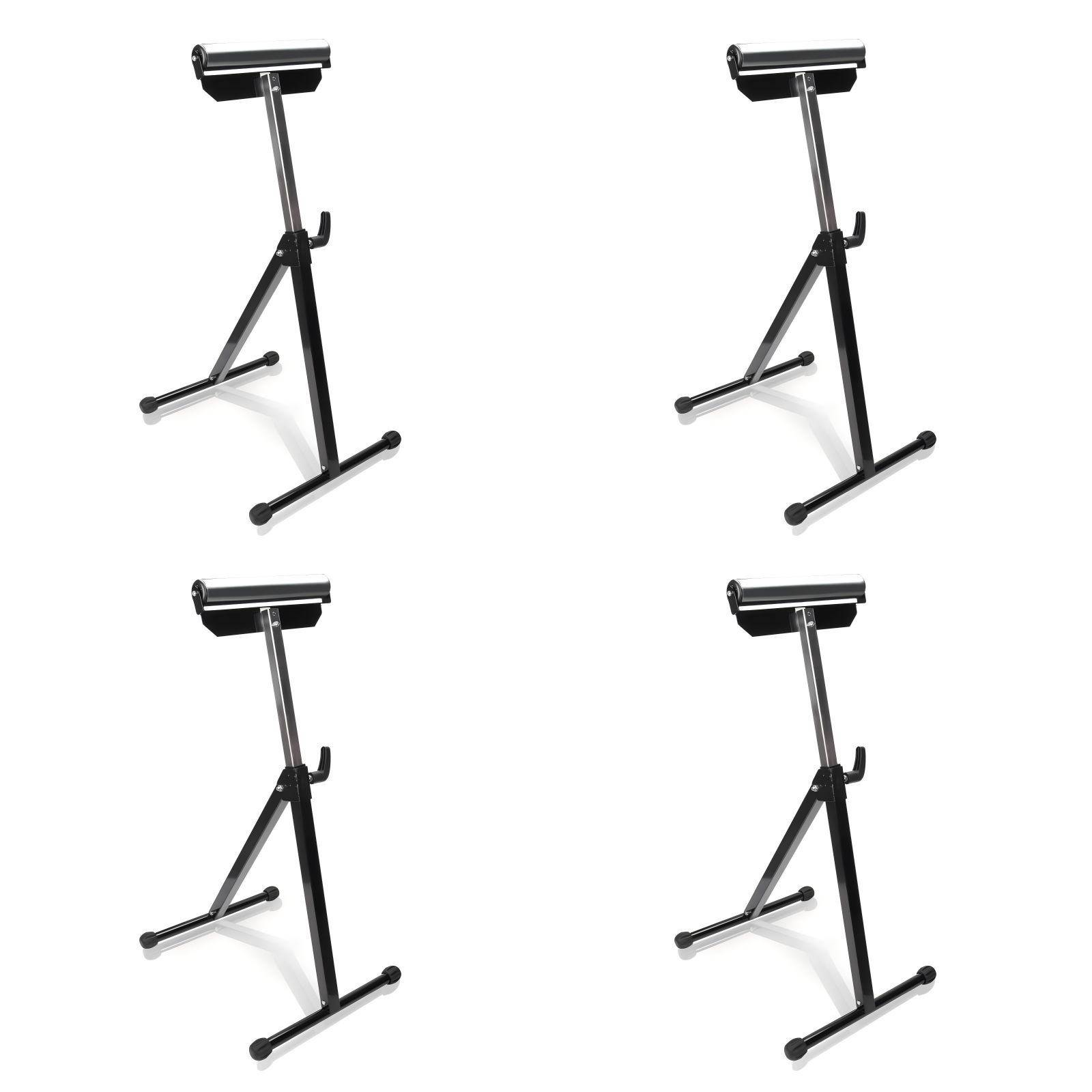 Rollenböcke x4, verstellbar 68,2-108 cm, Auflagerolle 29,5 cm, klappbare A3-Stahlständer, 60 kg/Stück