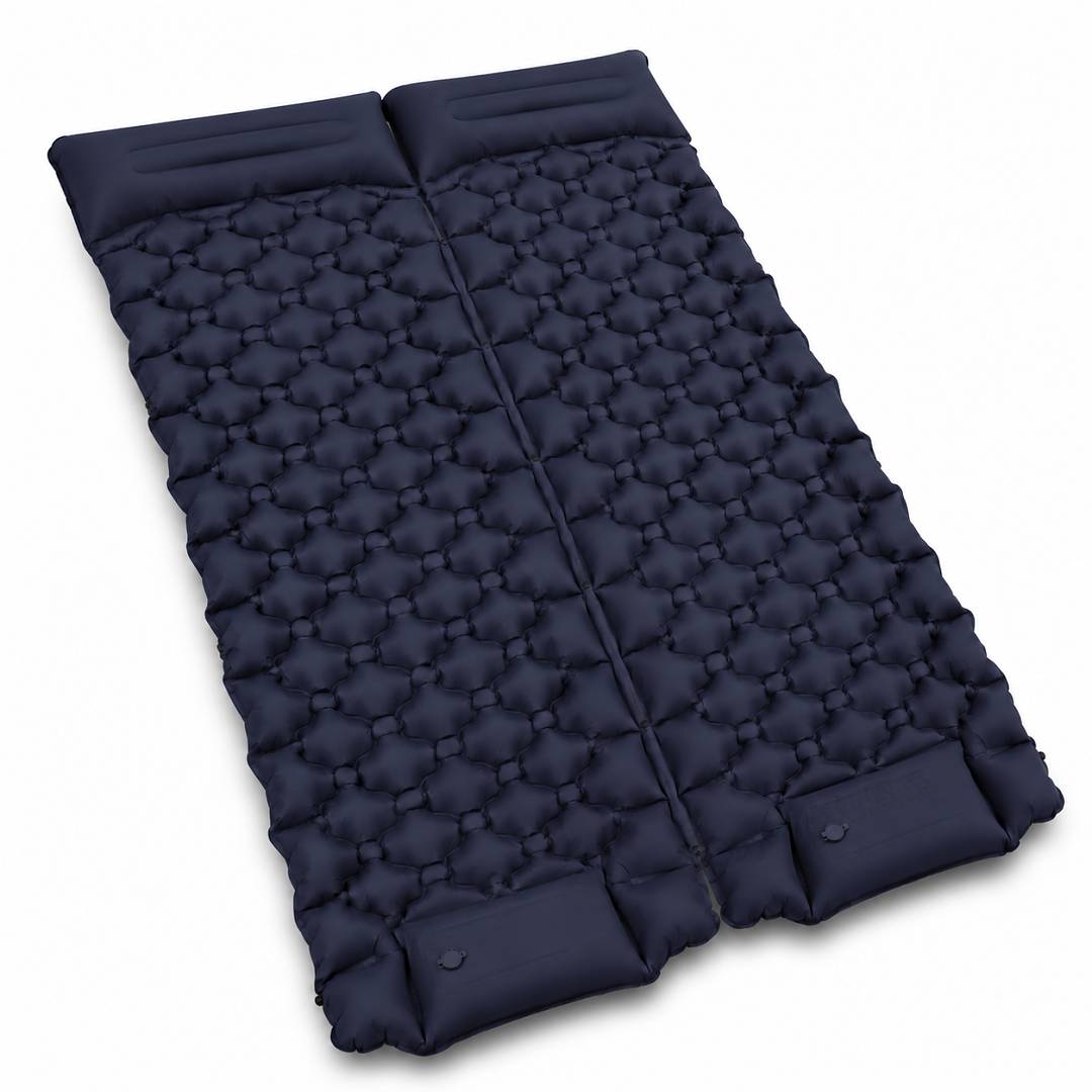 2x Camping Isomatte, Isomatte Camping Aufblasbar, 8.5cm Dicke Isomatten Camping Ultraleicht mit Kissen Isomatte Selbstaufblare Schlafmatte für