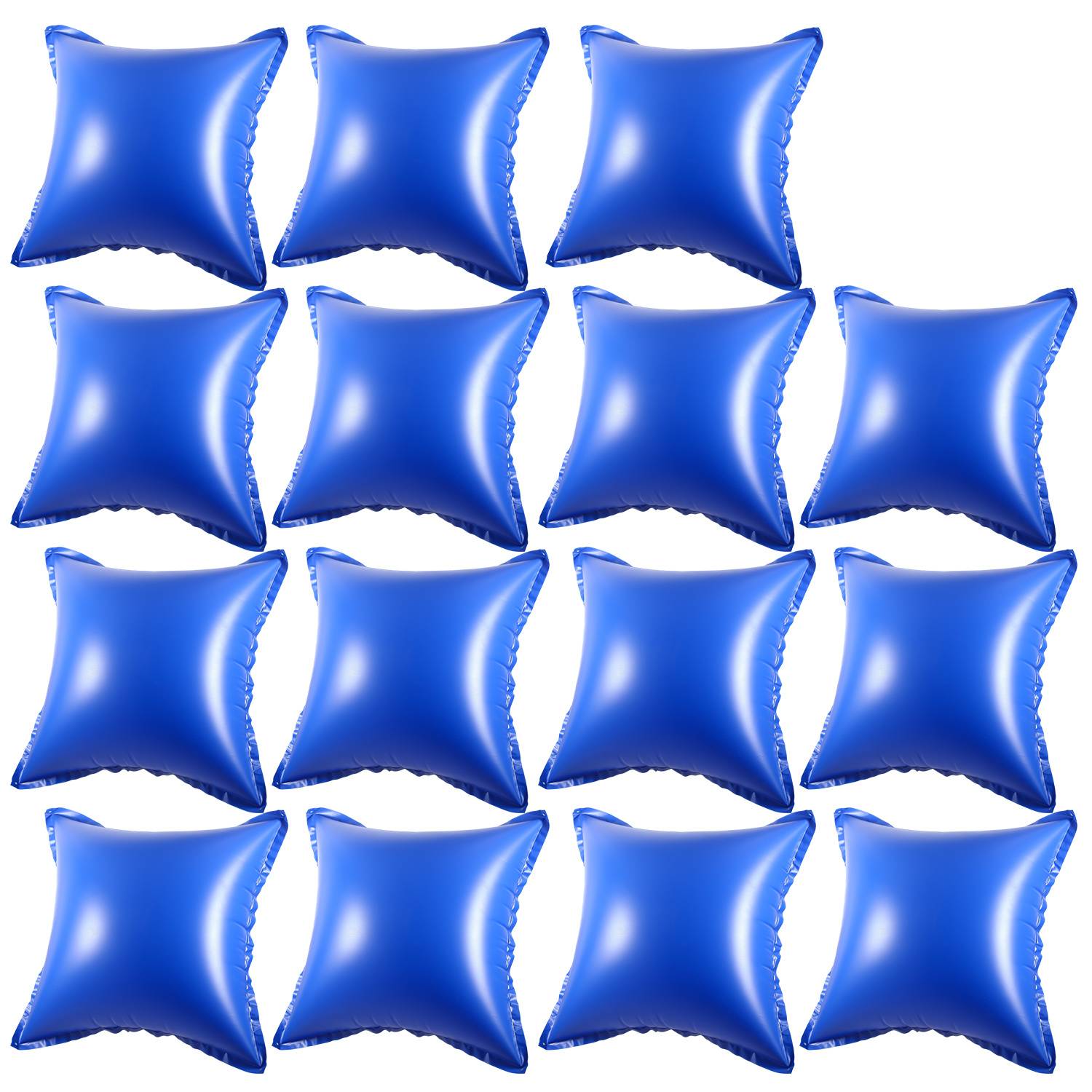 Poolkissen 120x120cm | Winterkissen für Pool | Luftkissen Poolabdeckung Quadratisch | Frostbeständig bis -25°C | PVC Material | 15 Stück