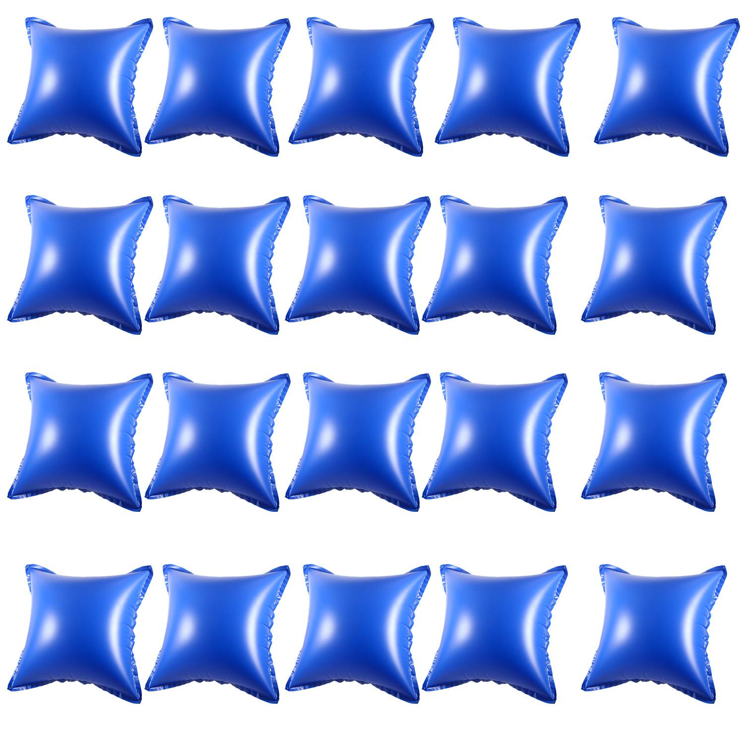 Poolkissen 120x120cm | Winterkissen für Pool | Luftkissen Poolabdeckung Quadratisch | Frostbeständig bis -25°C | PVC Material | 20 Stück