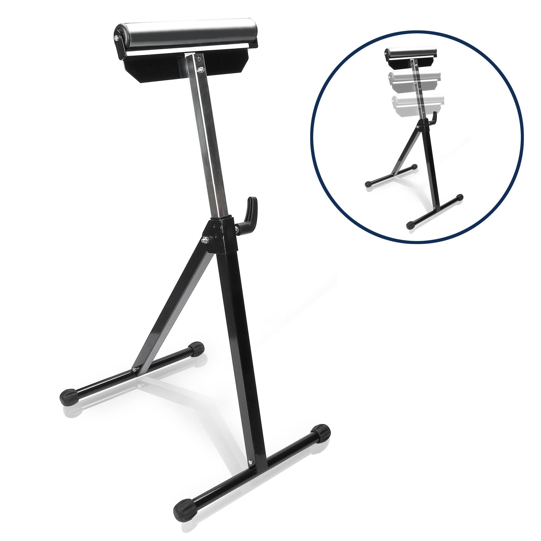Rollenböcke x3, verstellbar 68,2-108 cm, Auflagerolle 29,5 cm, klappbare A3-Stahlständer, 60 kg/Stück