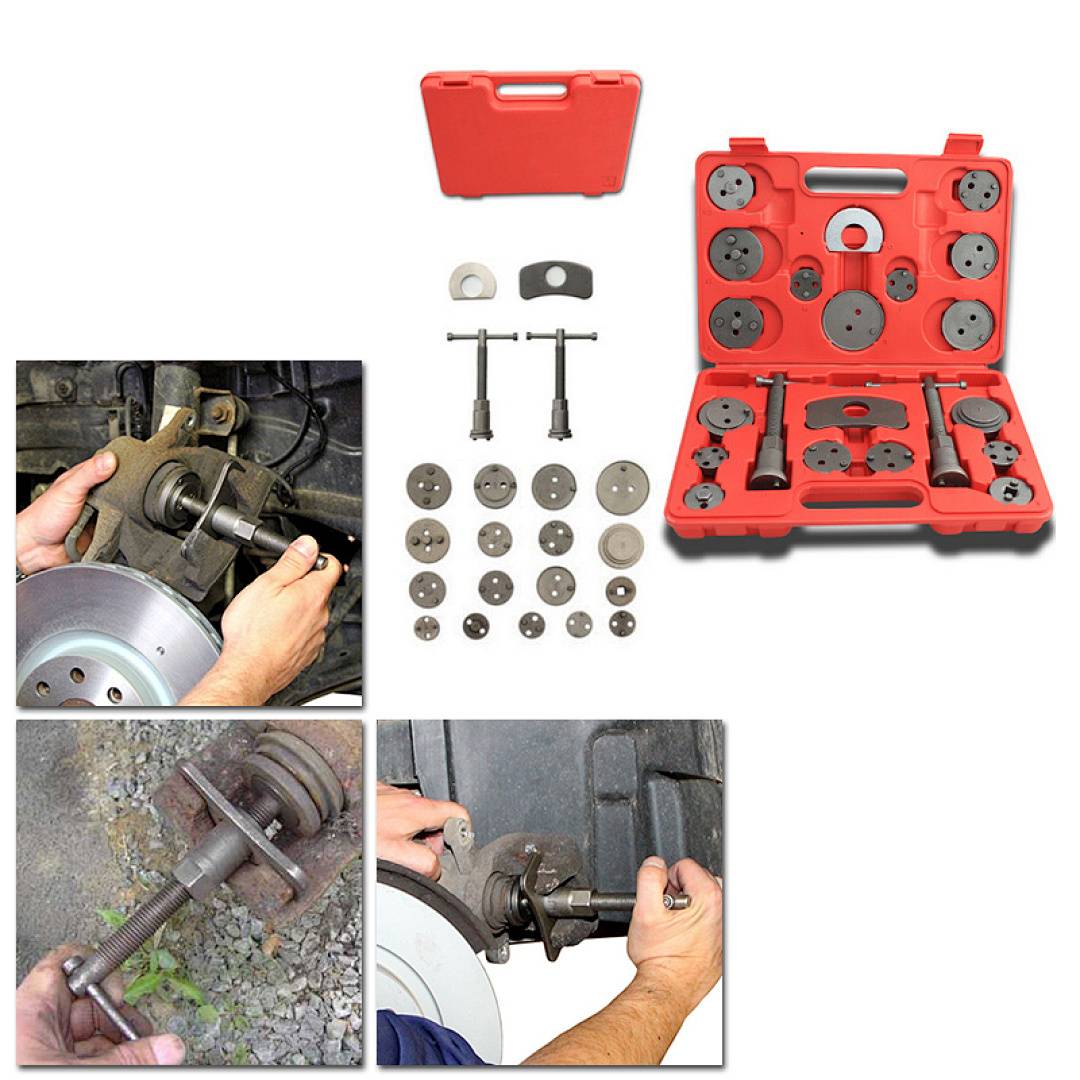 Bremskolbenrücksteller Umschaltbar Set Universal für Audi VW KFZ Auto Bremsen Bremse Kolben Druckluft Ratsche 22tlg
