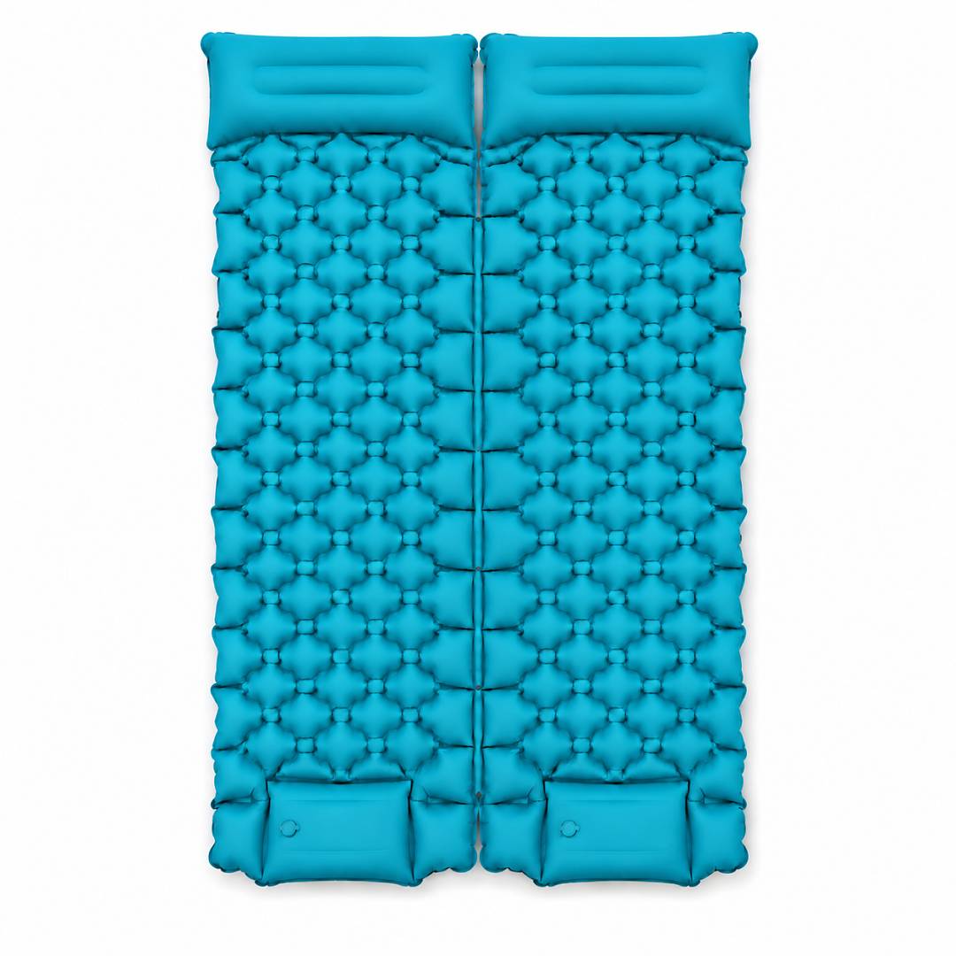 2xCamping Isomatte, Isomatte Camping Aufblasbar, 8.5cm Dicke Isomatten Camping Ultraleicht mit Kissen Isomatte Selbstaufblare Schlafmatte für