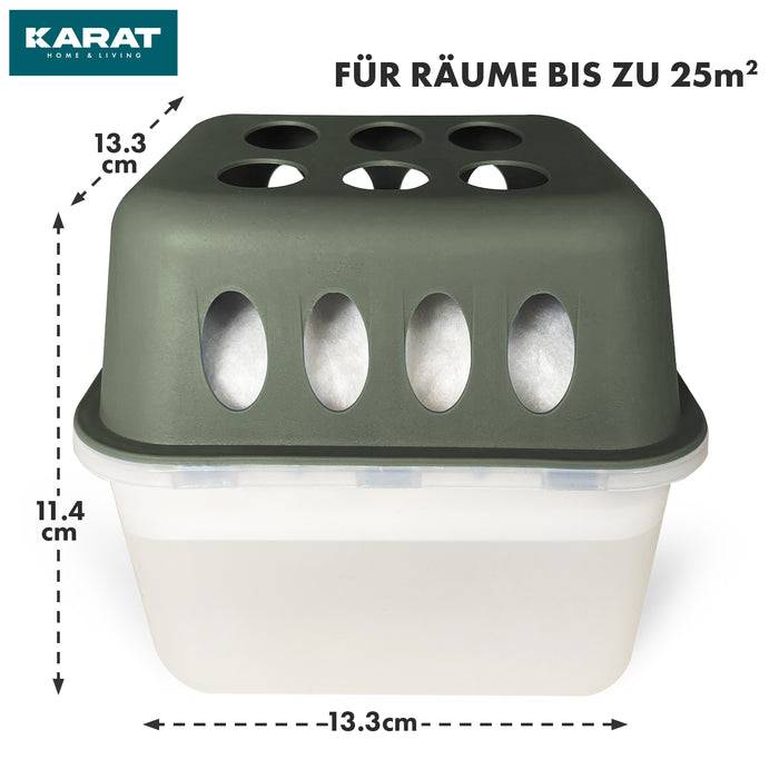 FLOORDIREKT Luftentfeuchter-Set Hava - Raumentfeuchter in verschiedenen Farben - Grün - 4er Set