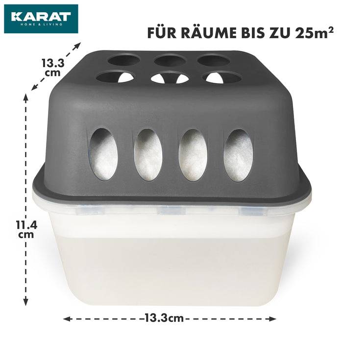 FLOORDIREKT Luftentfeuchter-Set Hava - Raumentfeuchter in verschiedenen Farben - Grau - 4er Set