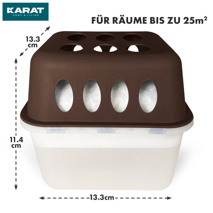 FLOORDIREKT Luftentfeuchter-Set Hava - Raumentfeuchter in verschiedenen Farben - Braun - 4er Set