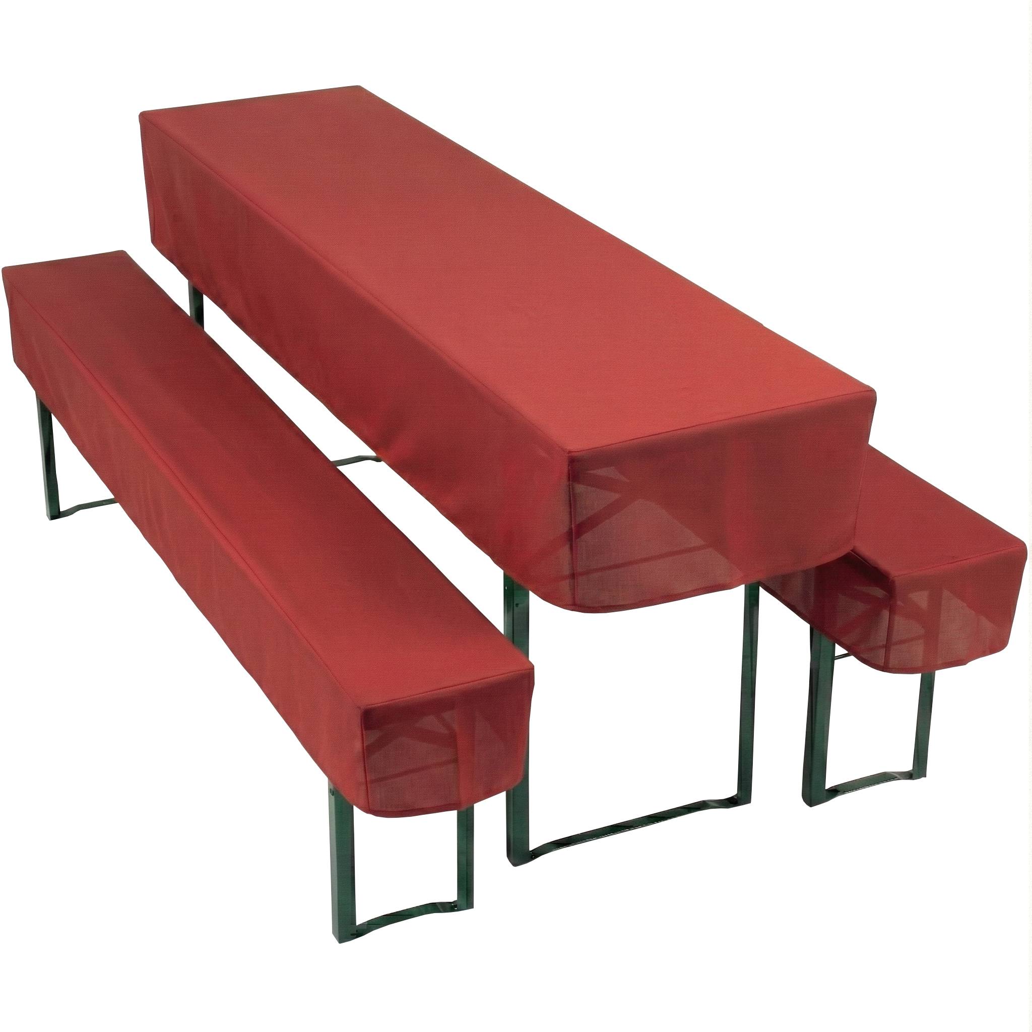 NYVI Biertischhussen Set NYVIGala Rot - 3-teiliges Hussen-Set