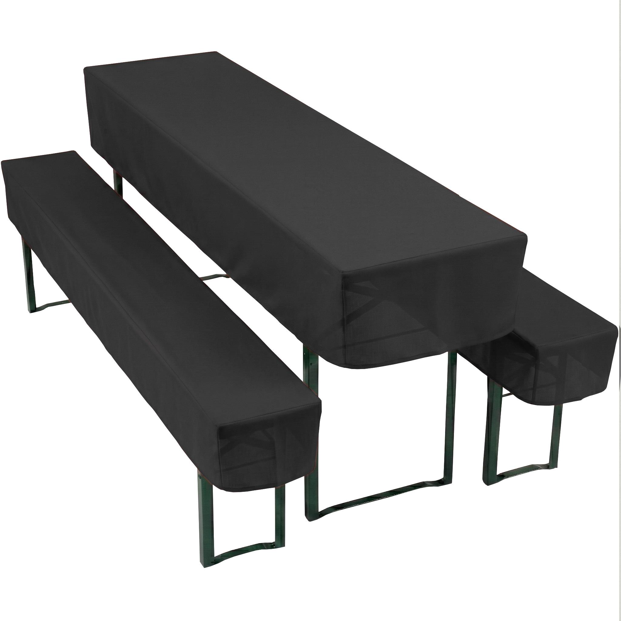 NYVI Biertischhussen Set NYVIGala Schwarz - 3-teiliges Hussen-Set