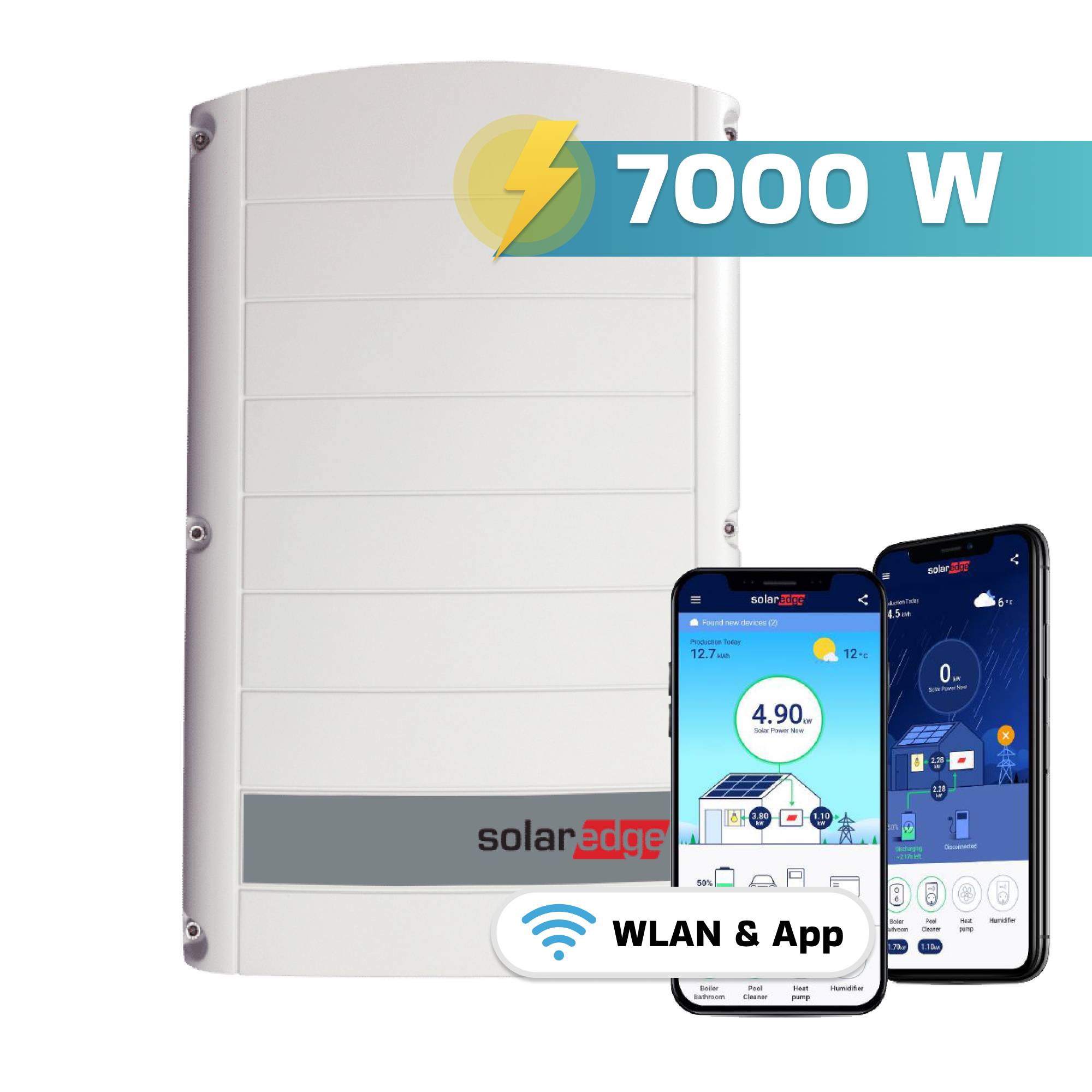 7 kW 14x 500 W Module SolarEdge SE7K 3-phasiger