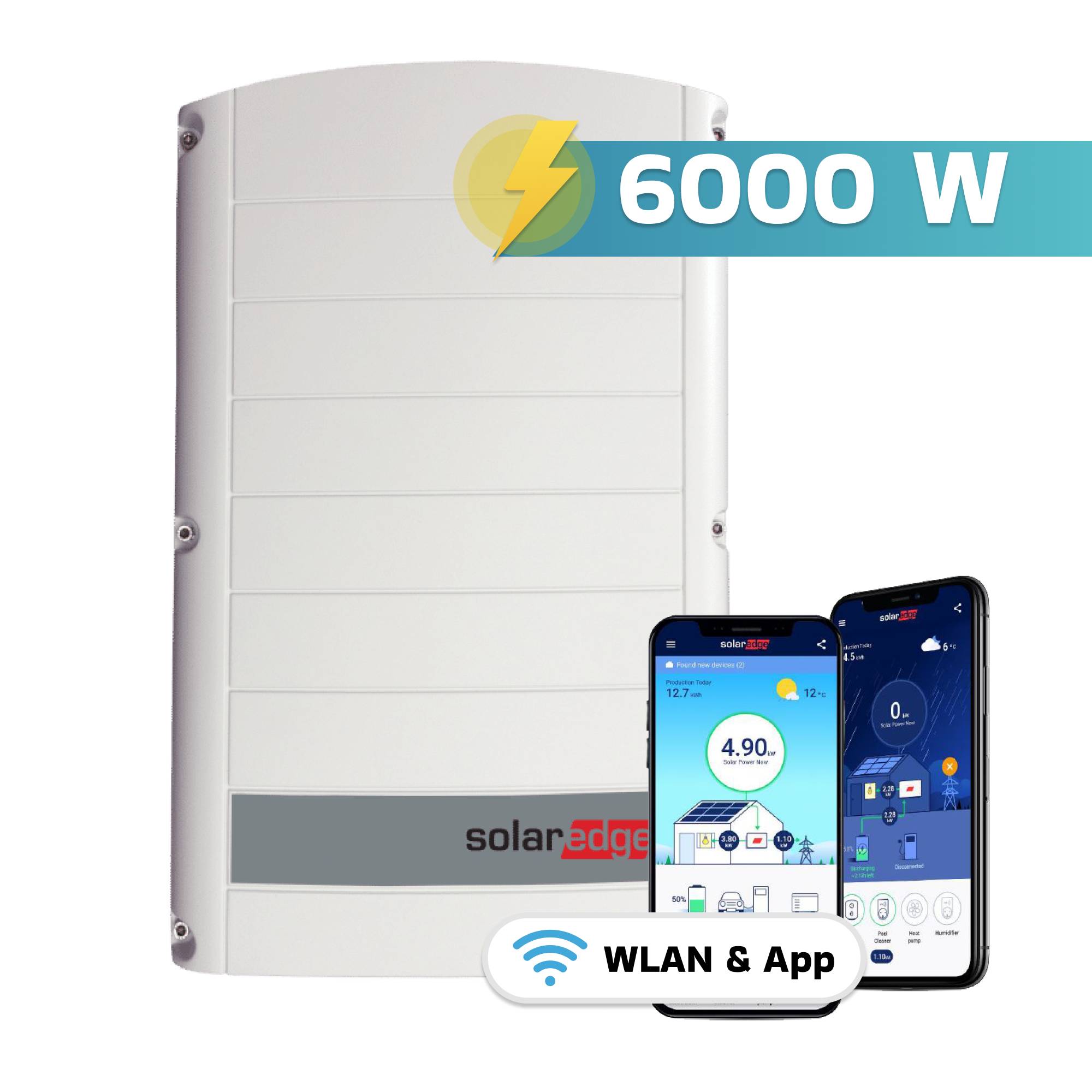 6 kW 12x 500 W Module SolarEdge SE6K 3-phasiger