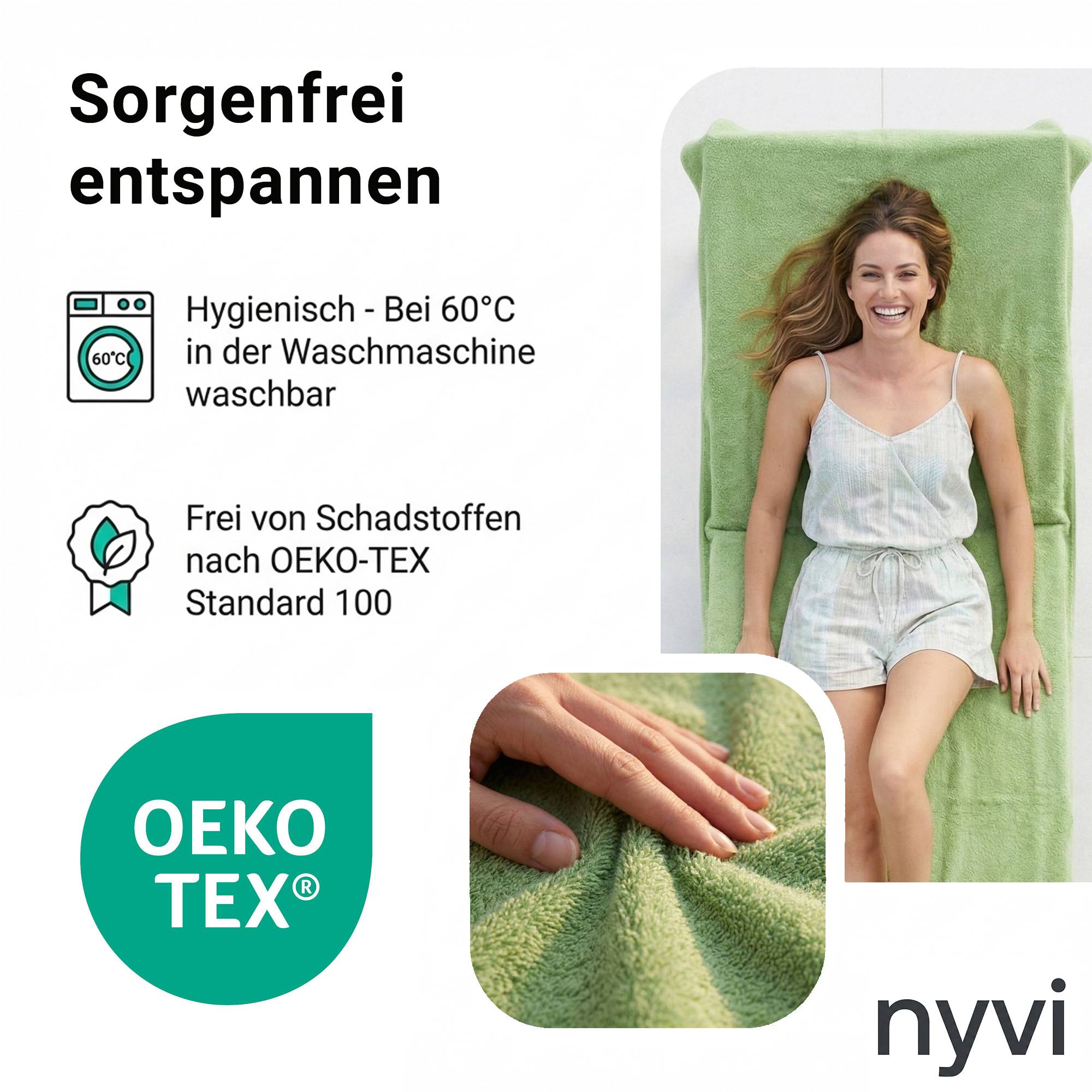 NYVI Frottee Schonbezug für Gartenliege NYVISpa 75x200 cm Grau