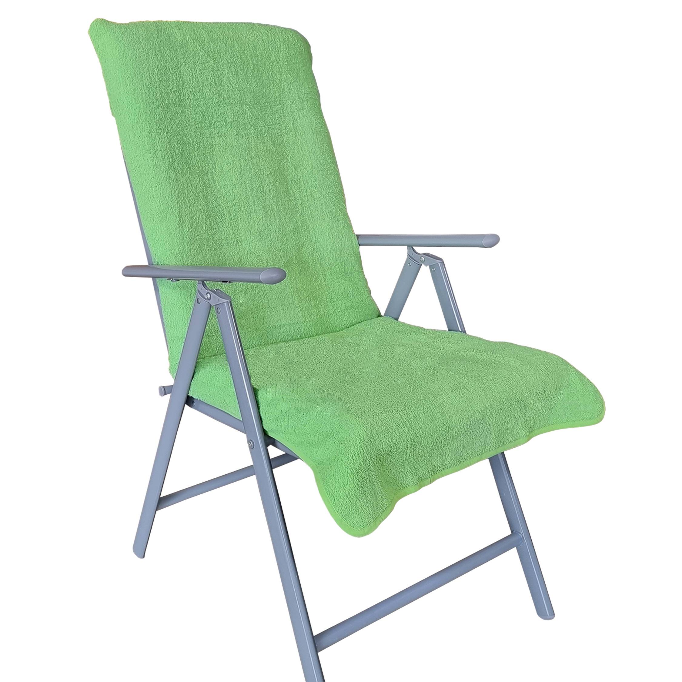 NYVI Frottee Schonbezug für Gartenstuhl NYVISpa 60x130 cm Grün