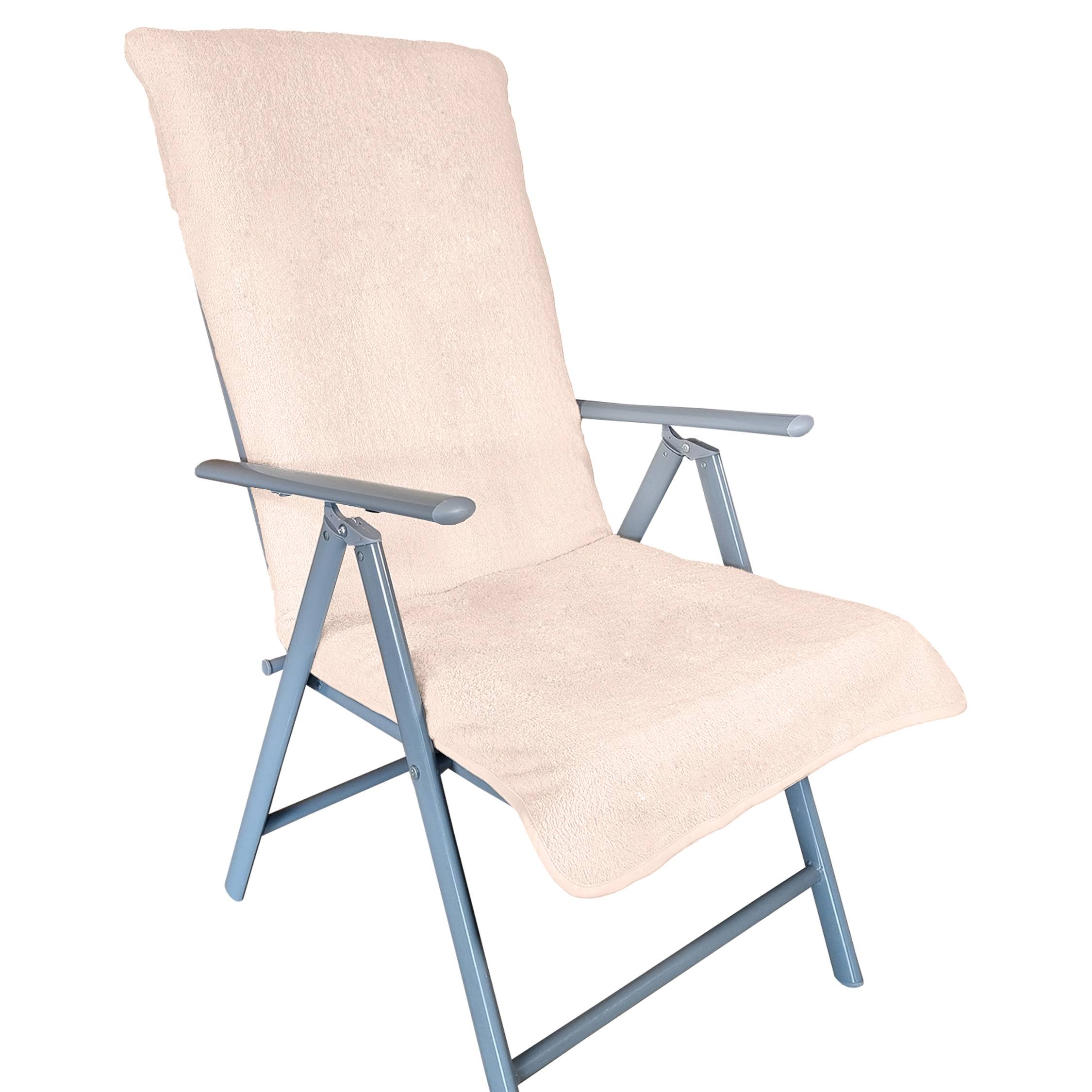 NYVI Frottee Schonbezug für Gartenstuhl NYVISpa 60x130 cm Beige