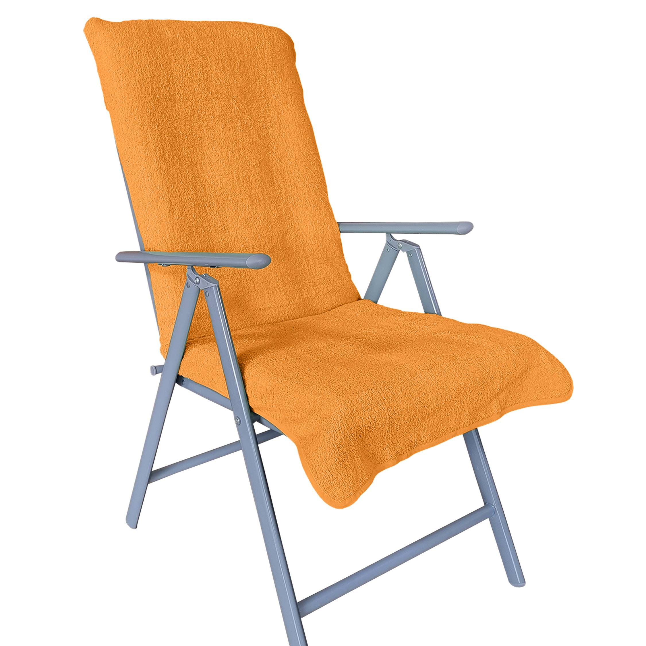 NYVI Frottee Schonbezug für Gartenstuhl NYVISpa 60x130 cm Orange